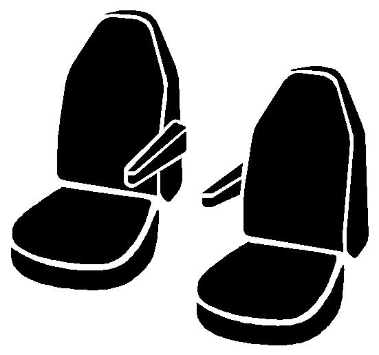 FIA SL67-23 BLK/BLK - Leatherlite Simulated Leather Seat Covers, SL Black Center Panel/Black Side Panel