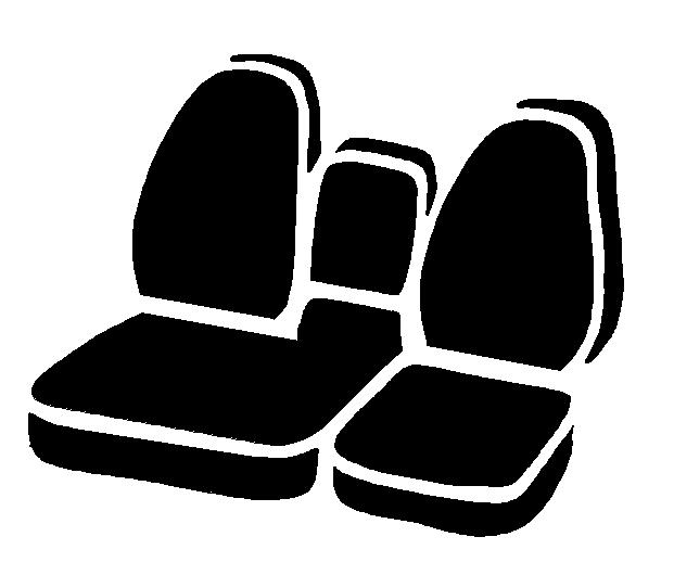 FIA SL67-31 BLK/BLK - Leatherlite Simulated Leather Seat Covers, SL Black Center Panel/Black Side Panel