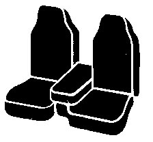 FIA SL67-62 BLK/BLK - Leatherlite Simulated Leather Seat Covers, SL Black Center Panel/Black Side Panel