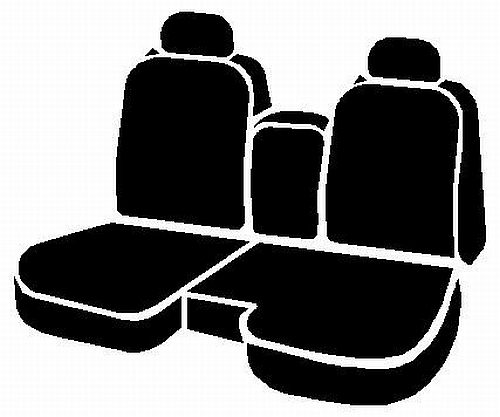 FIA SL67-64 BLK/BLK - Leatherlite Simulated Leather Seat Covers, SL Black Center Panel/Black Side Panel