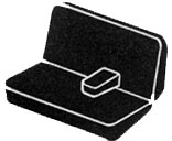 FIA TR48-11 BLACK - Wrangler Saddleblanket Seat Covers, TR Black, Saddle Blanket