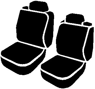 FIA SL68-12 BLK/BLK - Leatherlite Simulated Leather Seat Covers, SL Black Center Panel/Black Side Panel
