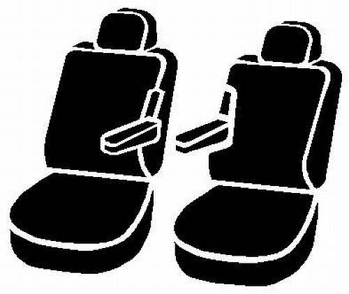 FIA SL69-51 GRAY - Leatherlite Simulated Leather Seat Covers, SL Gray Center Panel/Black Side Panel