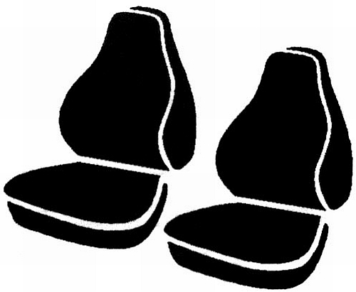 FIA SL69-7 GRAY - Leatherlite Simulated Leather Seat Covers, SL Gray Center Panel/Black Side Panel