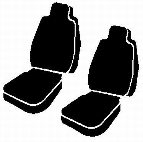 FIA SL69-72 GRAY - Leatherlite Simulated Leather Seat Covers, SL Gray Center Panel/Black Side Panel
