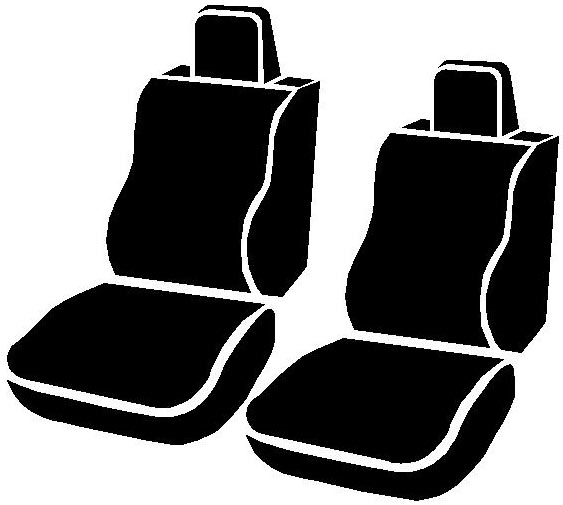 FIA SL69-74 GRAY - Leatherlite Simulated Leather Seat Covers, SL Gray Center Panel/Black Side Panel