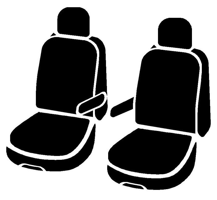 FIA SL69-80 GRAY - Leatherlite Simulated Leather Seat Covers, SL Gray Center Panel/Black Side Panel
