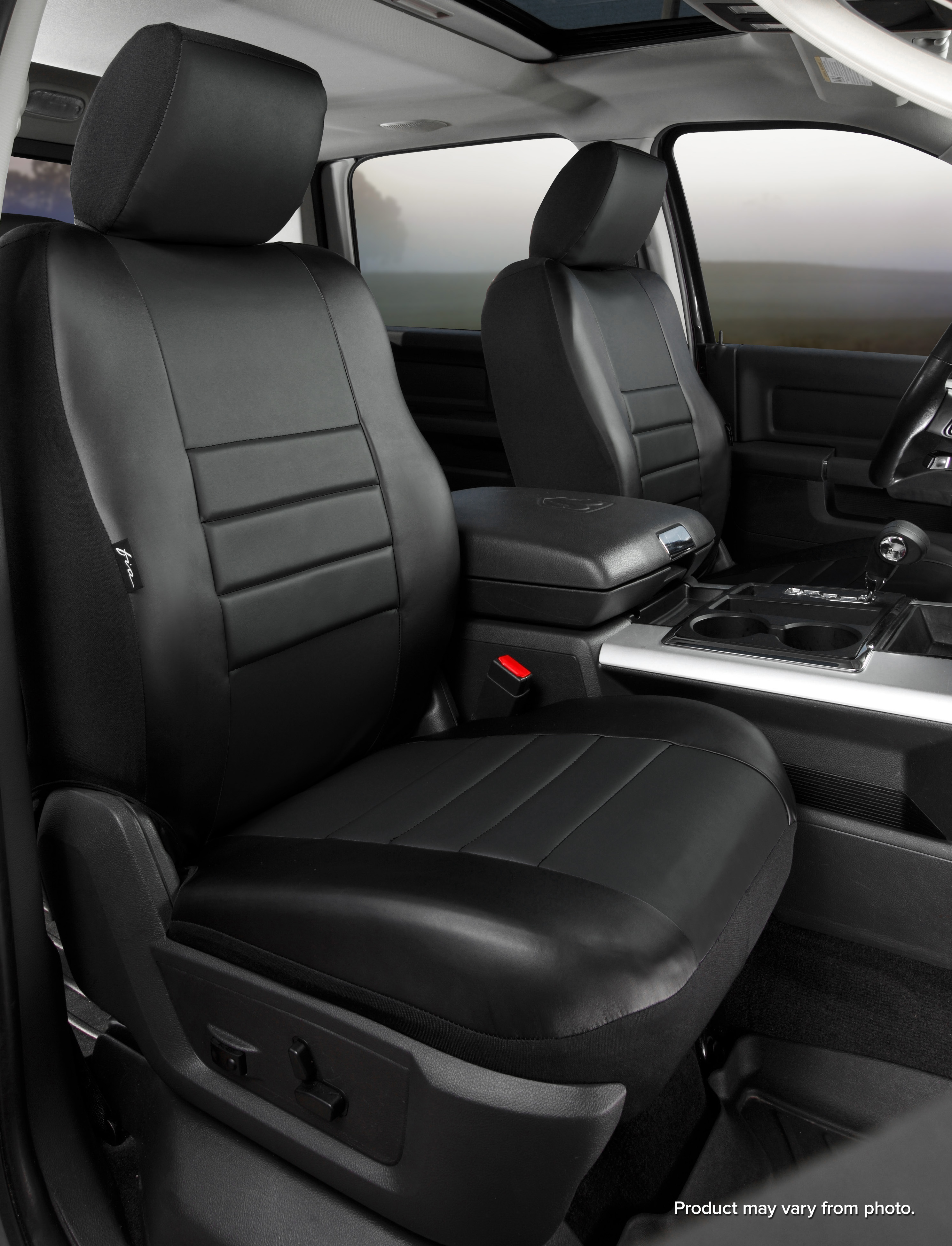FIA SL67-13 BLK/BLK - Leatherlite Simulated Leather Seat Covers