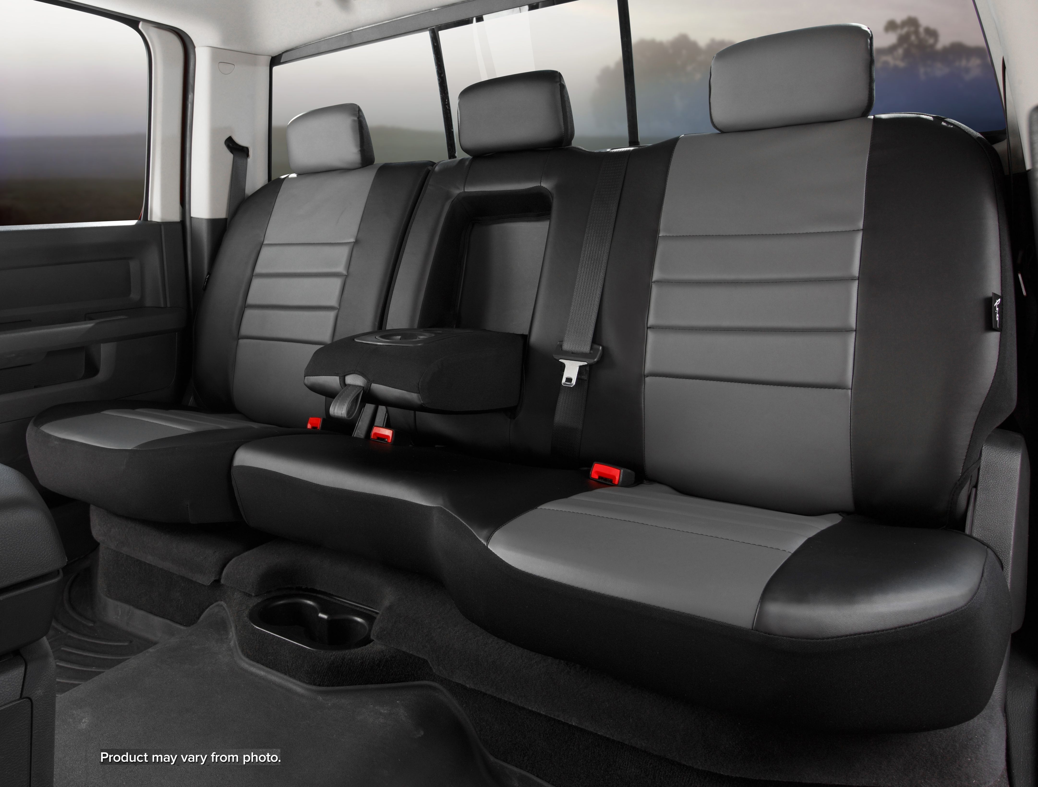FIA SL62-66 GRAY - Leatherlite Simulated Leather Seat Covers, Crew Cab