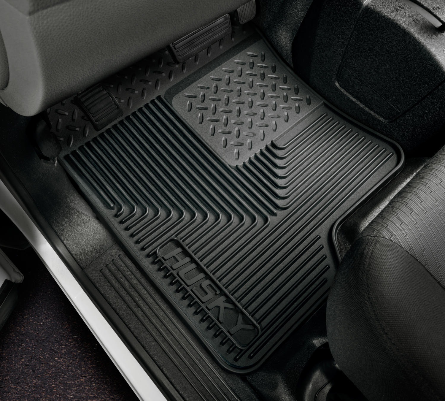 Husky Liners 51021 - Heavy Duty Floor Mats, Black, TPE - Thermoplastic Elastomer