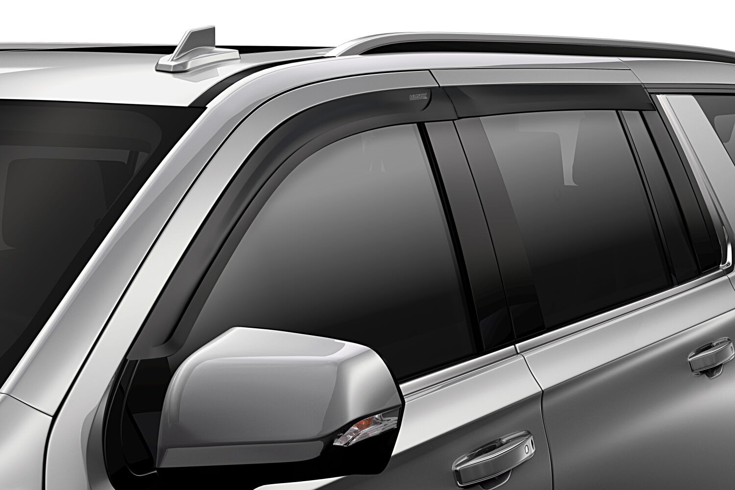 Low Profile Ventvisor Deflector; Matte Black; Outside Mount; 4 pc. 2021-2026 Cadillac Escalade ESV; 2021-2026 Chevrolet Suburban; 2021-2026 GMC Yukon XL