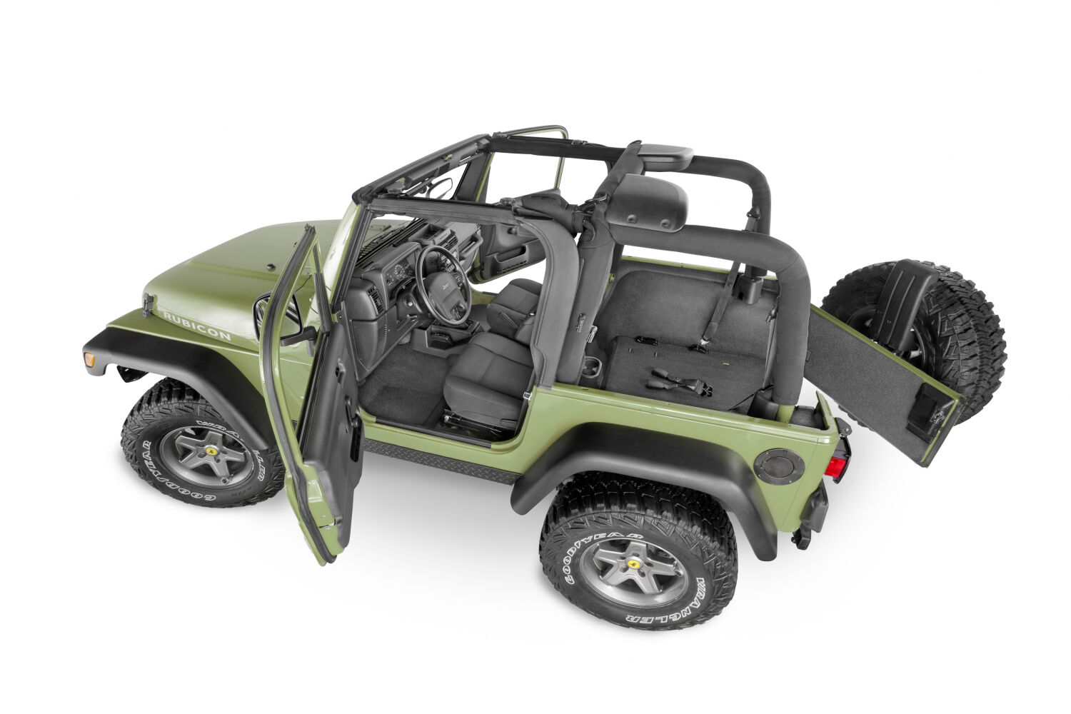 Husky Liners HBTTJ97F - Guardian Impact Jeep Liner, Grey, Thermoplastic Olefin(TPO)