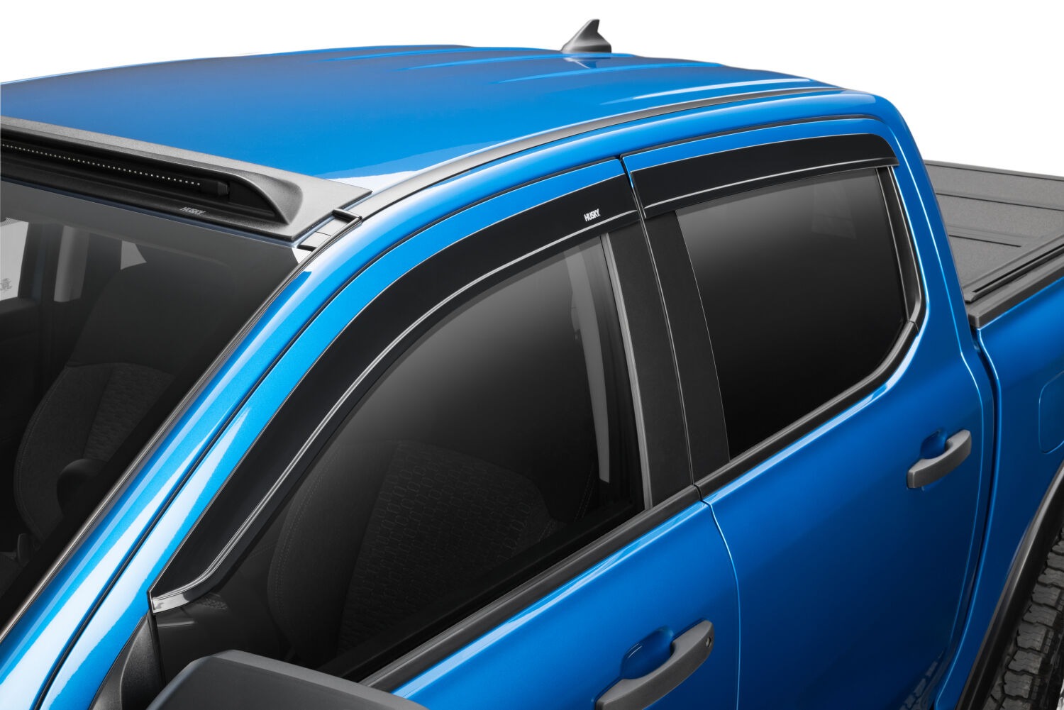 Low Profile Ventvisor Deflector; Smoke; Outside Mount; 4 pc. 2019-2025 Ford Ranger Crew
