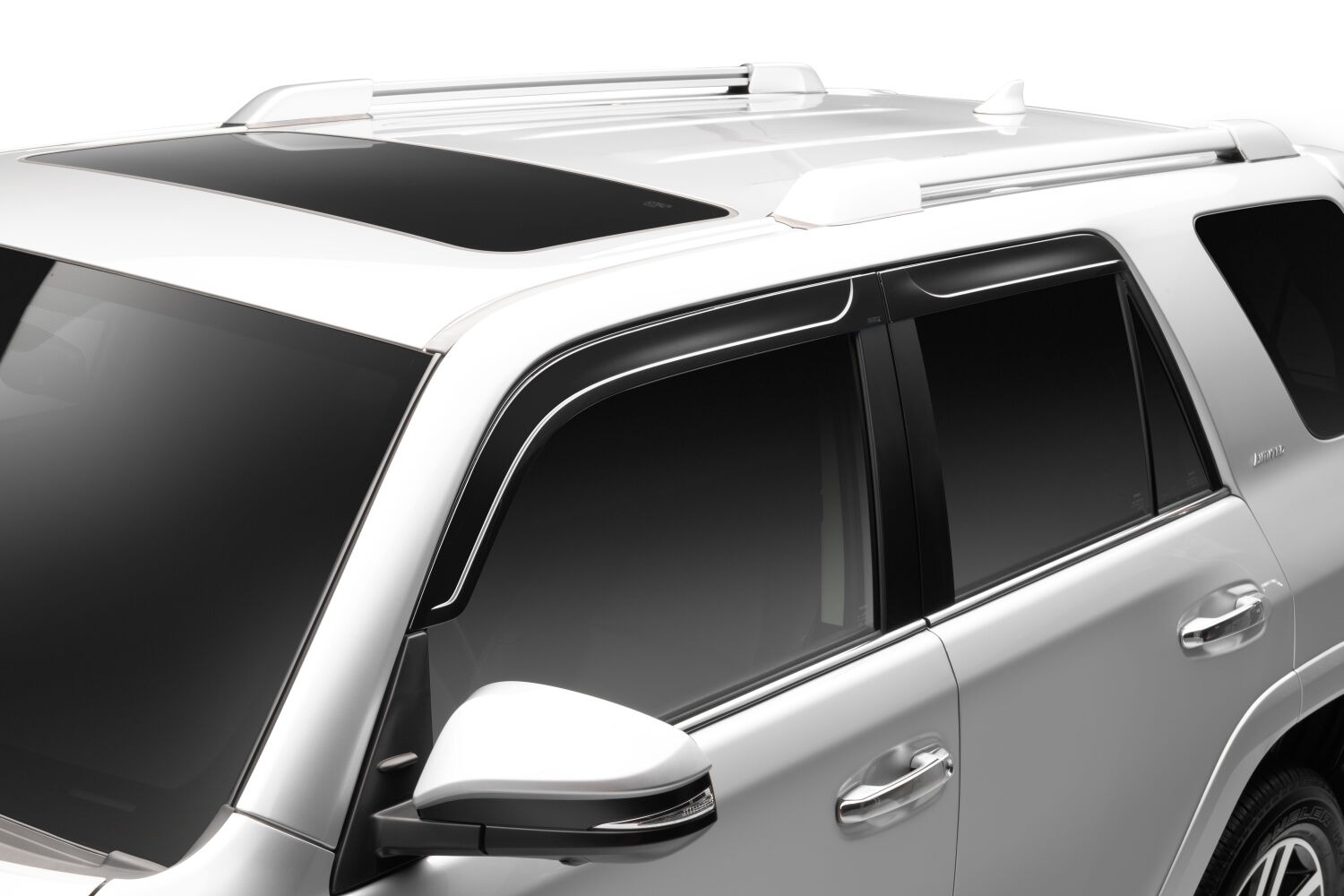 Low Profile Ventvisor Deflector; Smoke; Outside Mount; 4 pc. 2010-2024 Toyota 4Runner