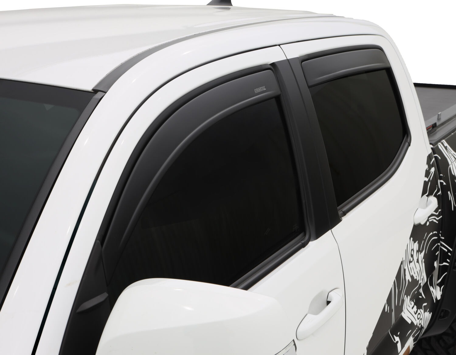 Low Profile Ventvisor Deflector; Matte Black; Outside Mount; 4 pc. 2007-2021 Toyota Tundra