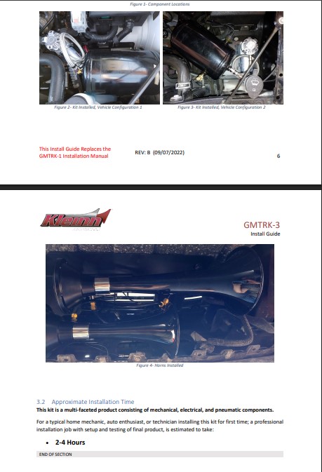 Kleinn Automotive Accessories GMTRK-3 - GM Truck Kits