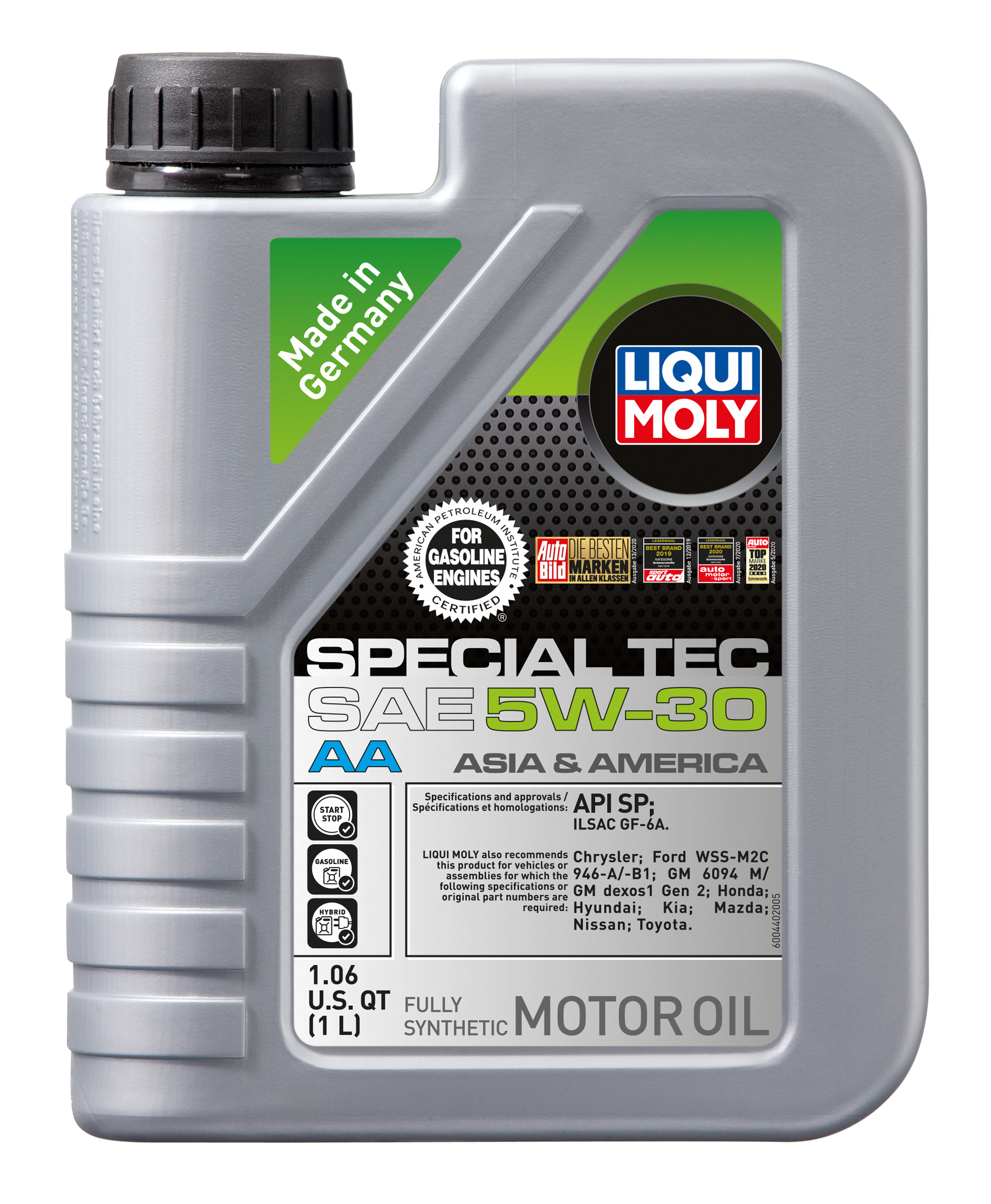LIQUI MOLY 1L Special Tec AA Motor Oil SAE 5W30 – Case of 6