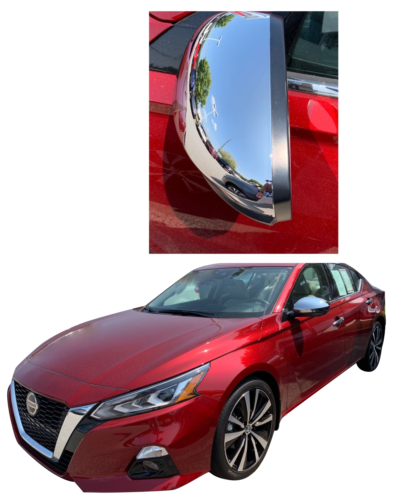 Coast To Coast CCIMC67537R - Chrome Mirror Covers, Silver, Chrome Plated