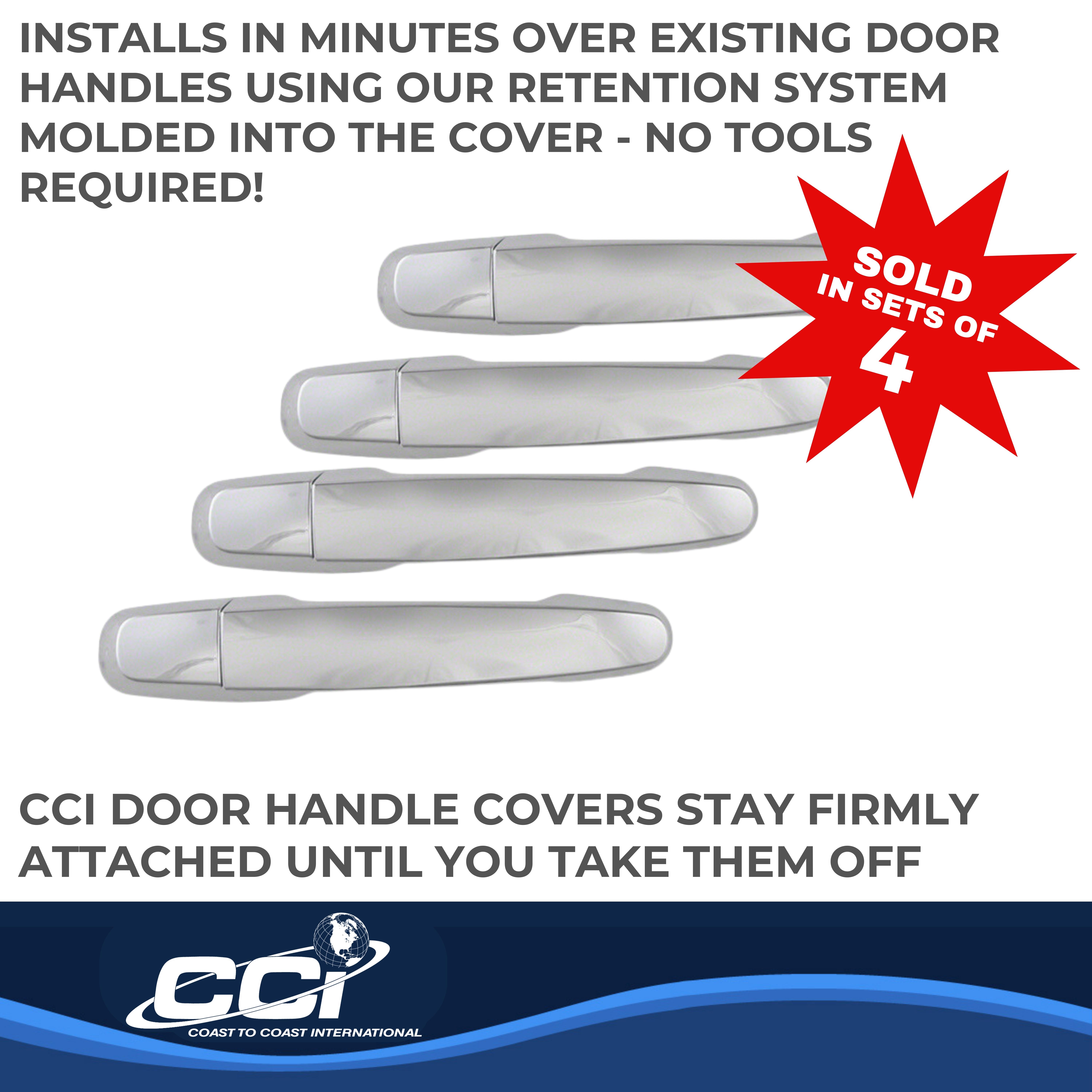 Coast To Coast CCIDH68571BBK - Chrome Door Handle Covers, Black, Matte