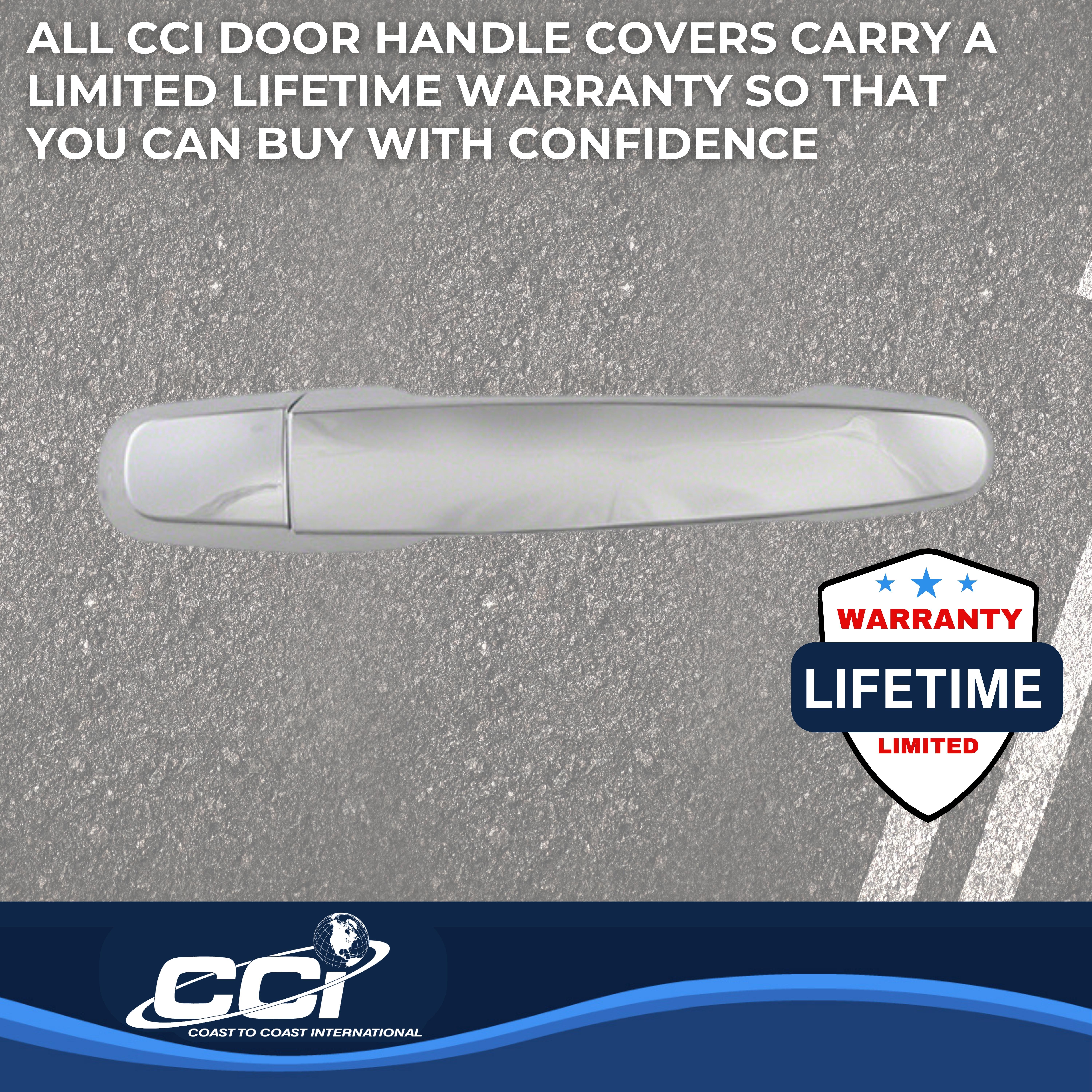 Coast To Coast CCIDH68571BBK - Chrome Door Handle Covers, Black, Matte