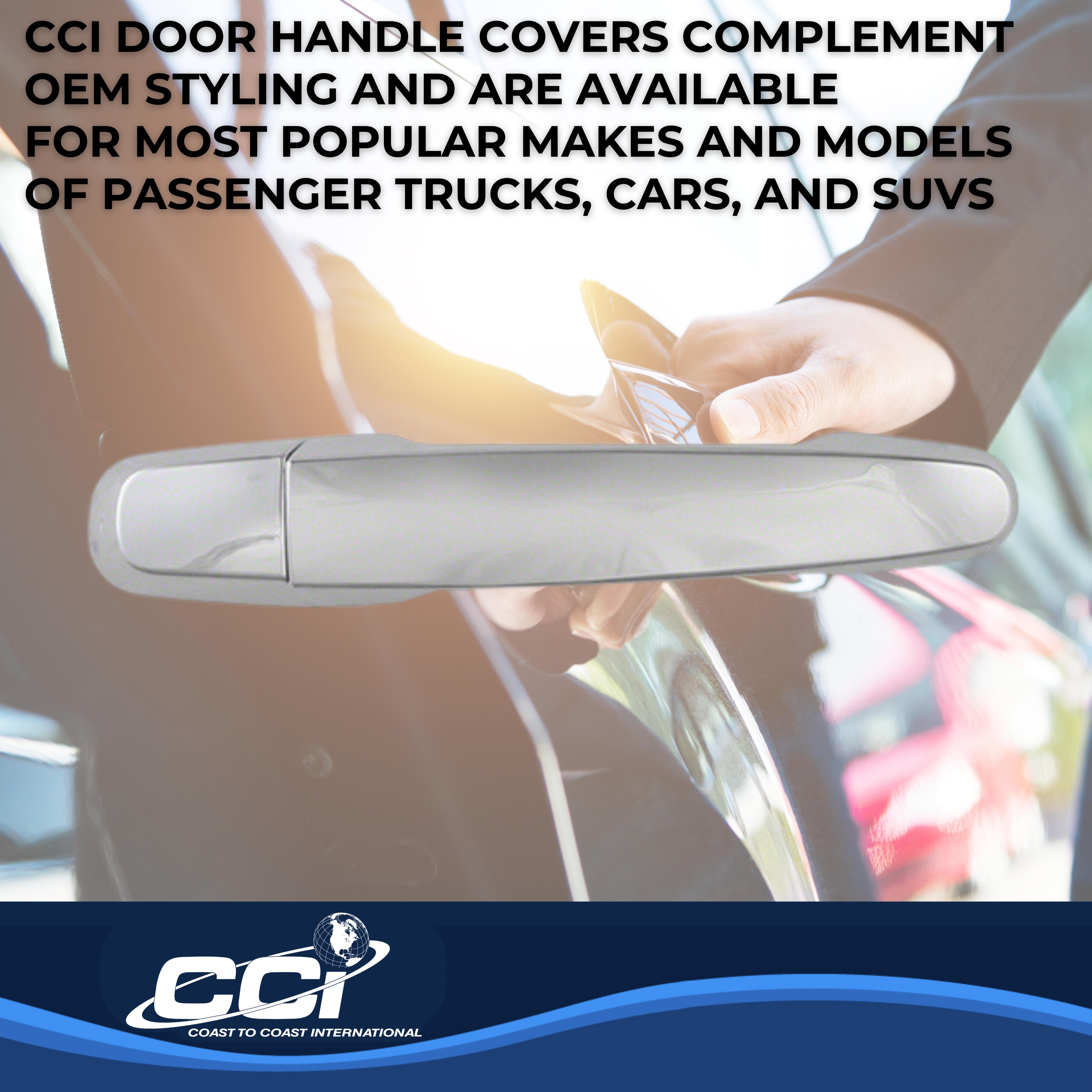 Coast To Coast CCIDH68571BBK - Chrome Door Handle Covers, Black, Matte