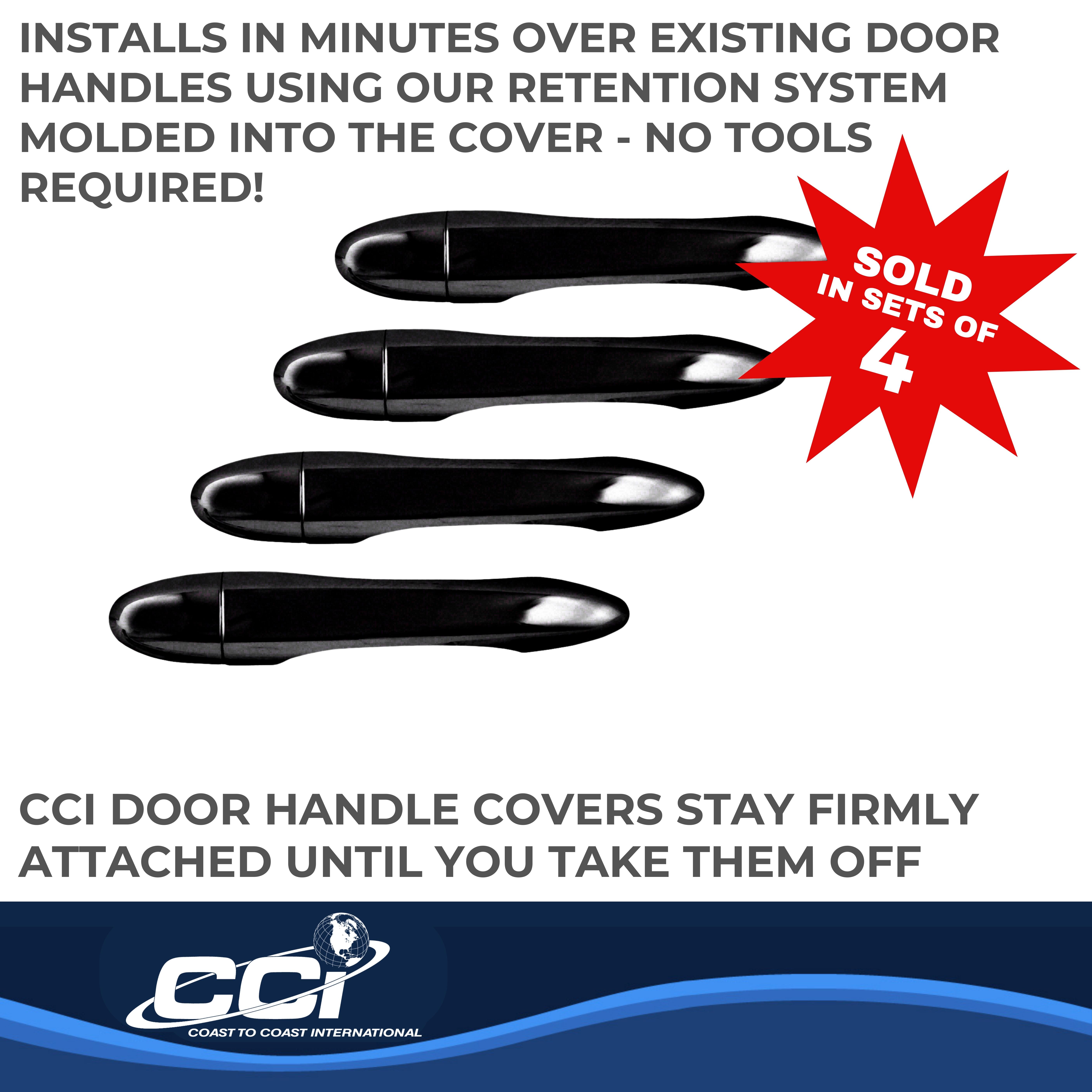 Coast To Coast CCIDH68572BBK - Chrome Door Handle Covers, Black, Matte