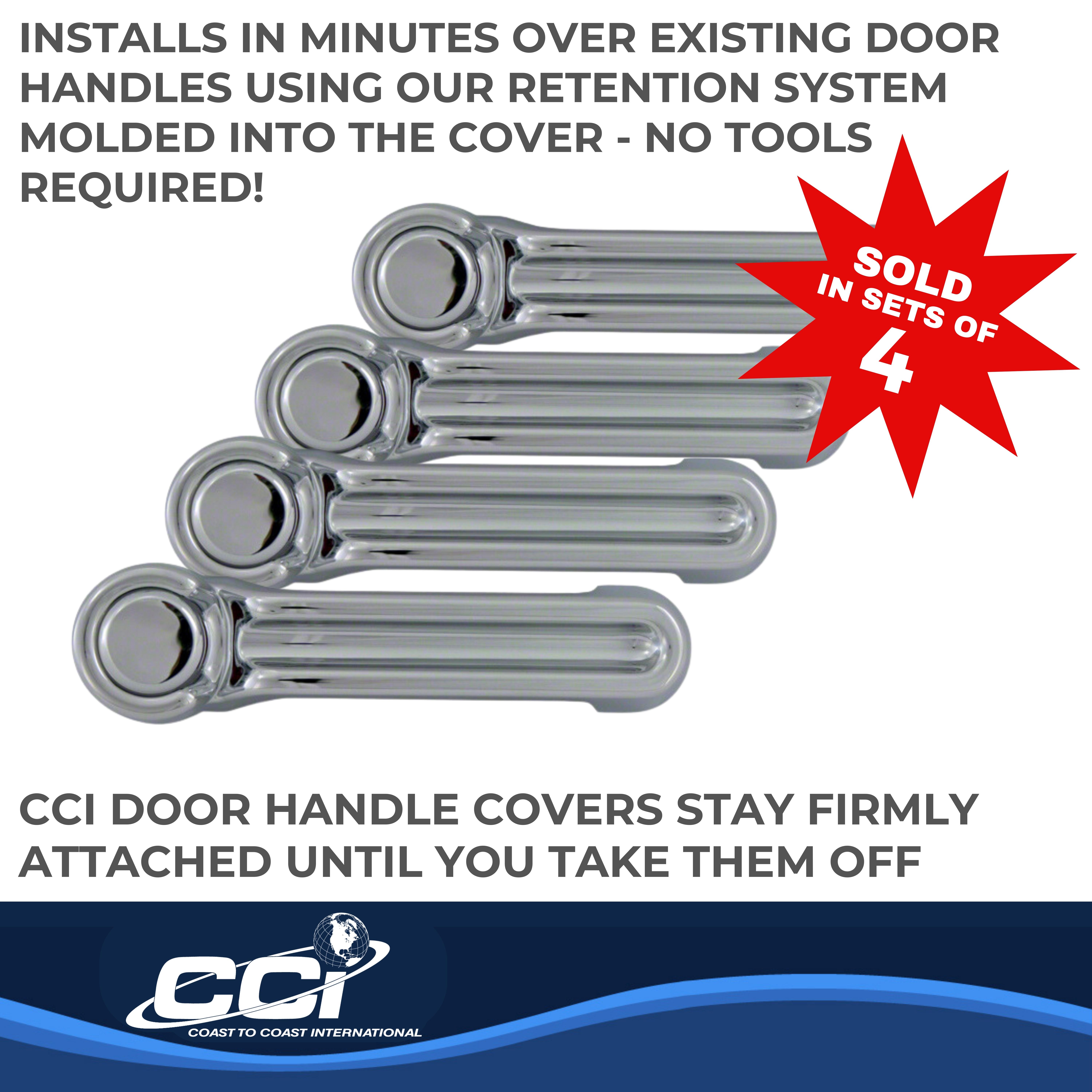 Coast To Coast CCIDH68573SBK - Chrome Door Handle Covers, Black, Matte