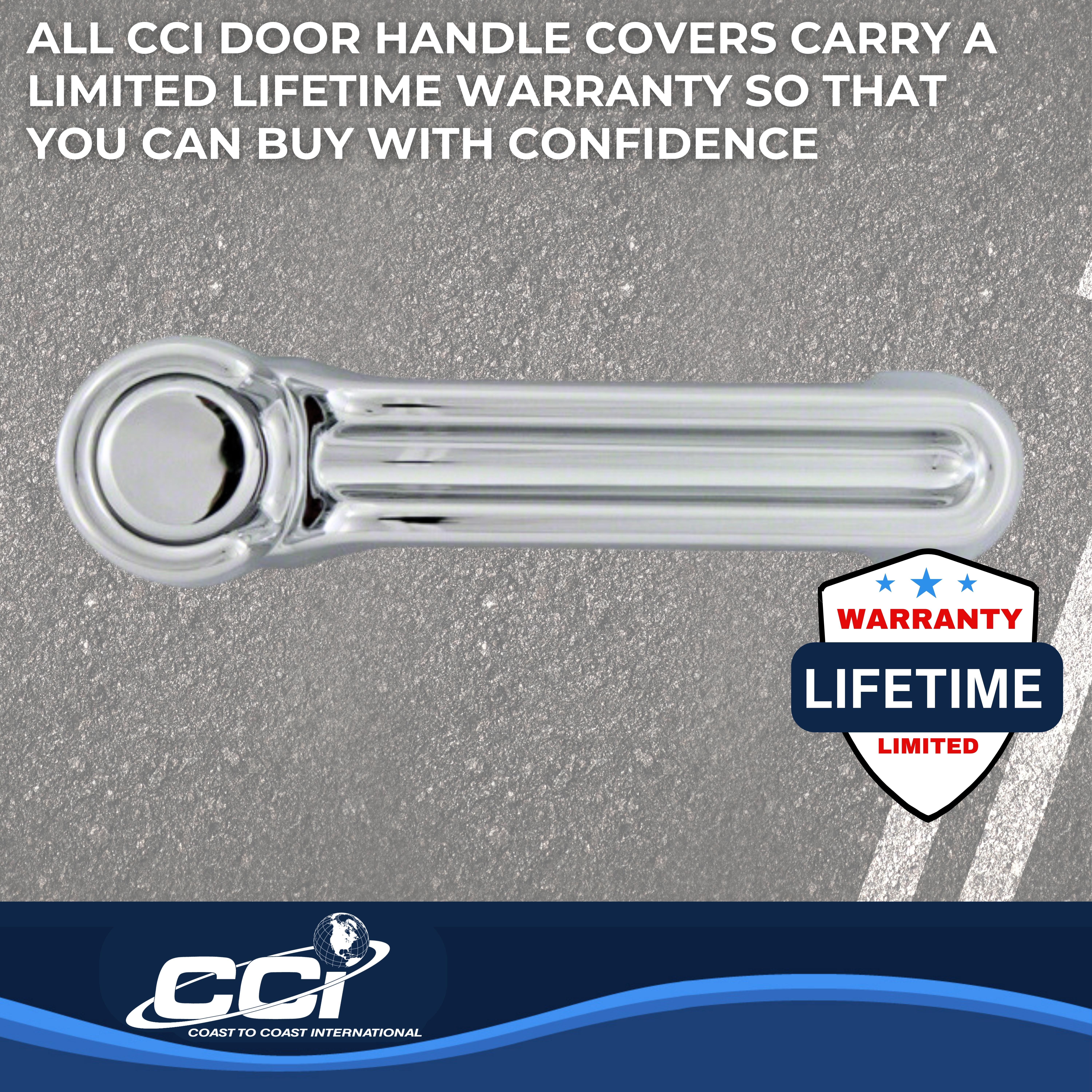 Coast To Coast CCIDH68573SBK - Chrome Door Handle Covers, Black, Matte