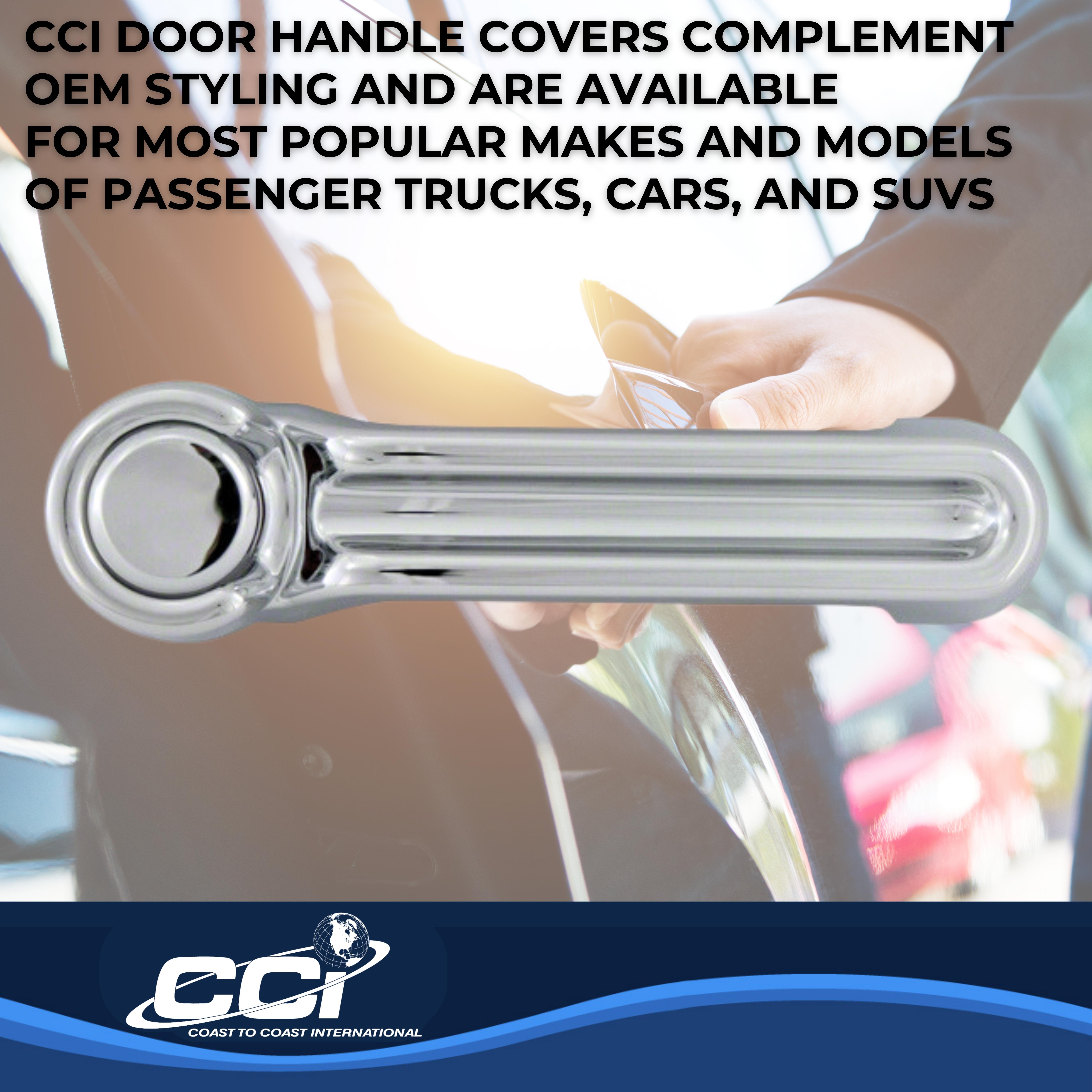 Coast To Coast CCIDH68573SBK - Chrome Door Handle Covers, Black, Matte