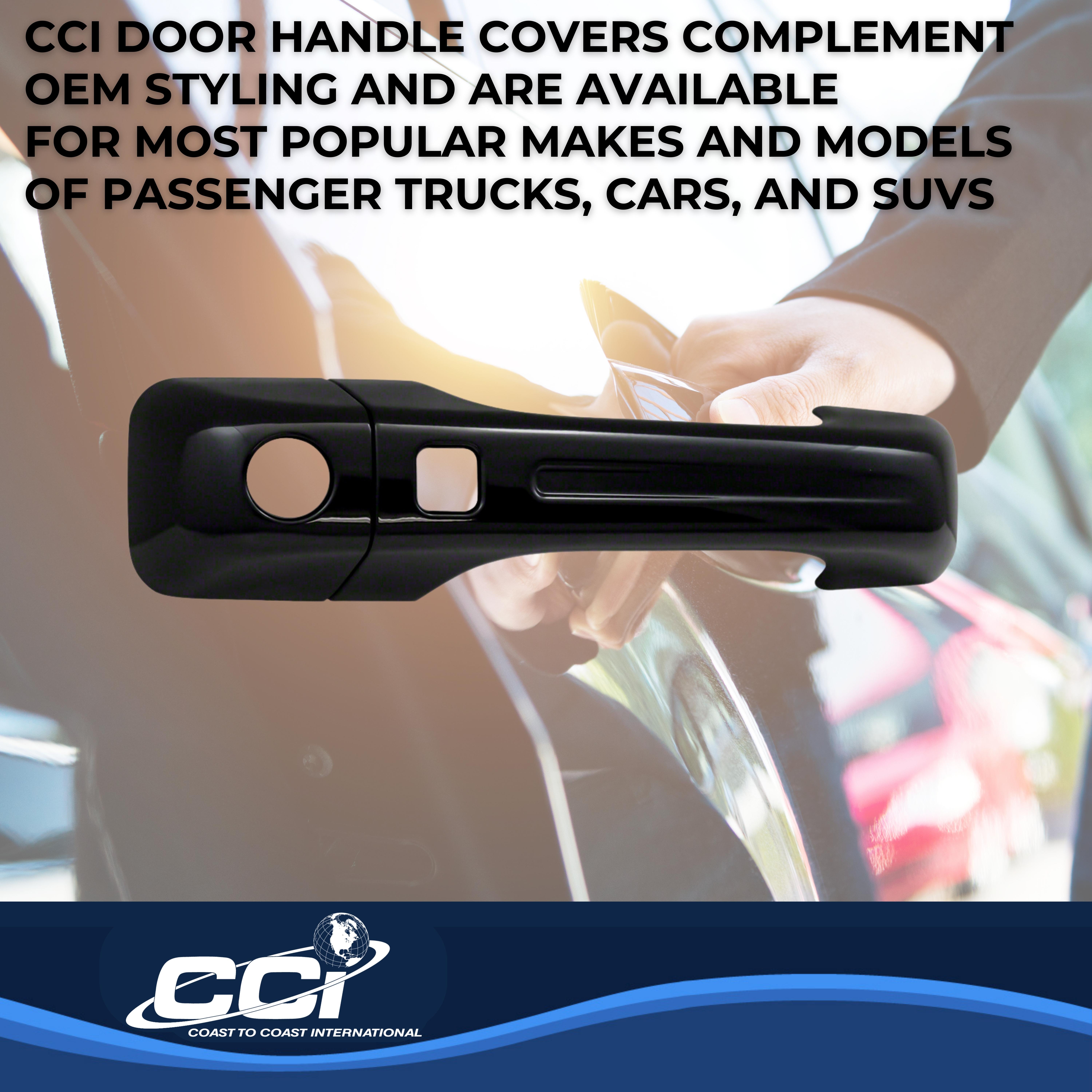 Coast To Coast CCIDH68579SBK - Chrome Door Handle Covers, Black, Gloss Painted