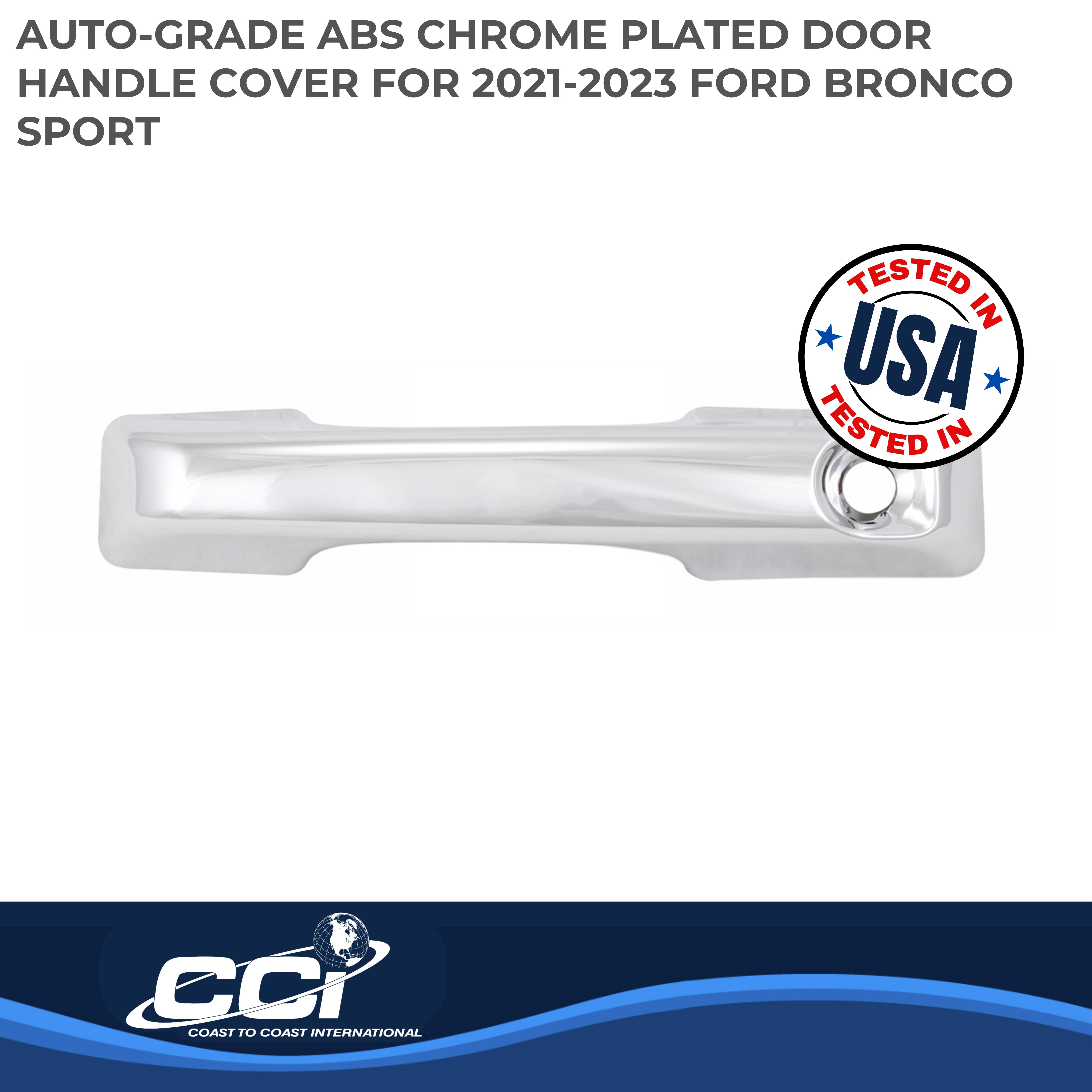 Coast To Coast CCIDH68591B - Chrome Door Handle Covers, Silver, Chrome Plated