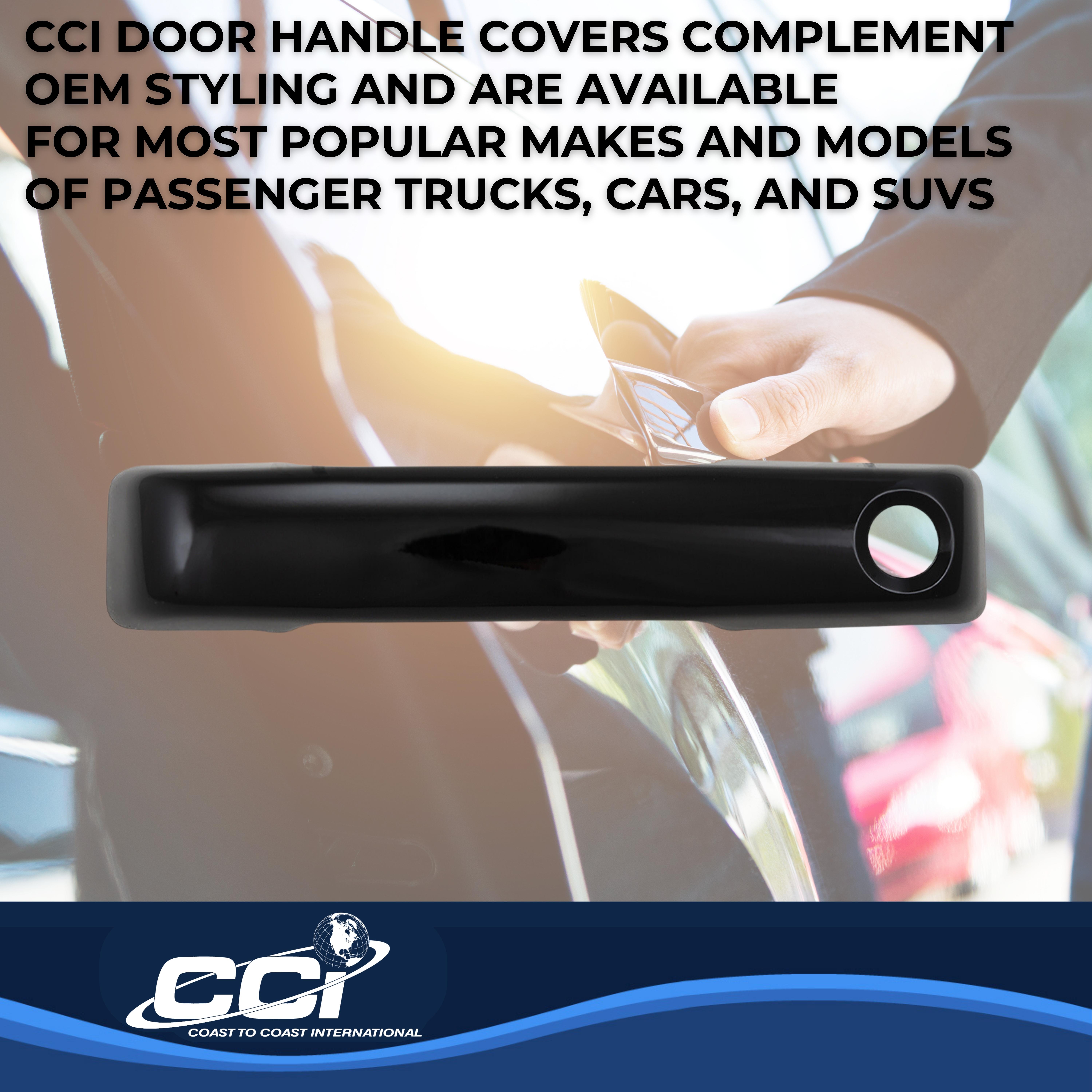Coast To Coast CCIDH68592BLK - Chrome Door Handle Covers, Black, Gloss Painted