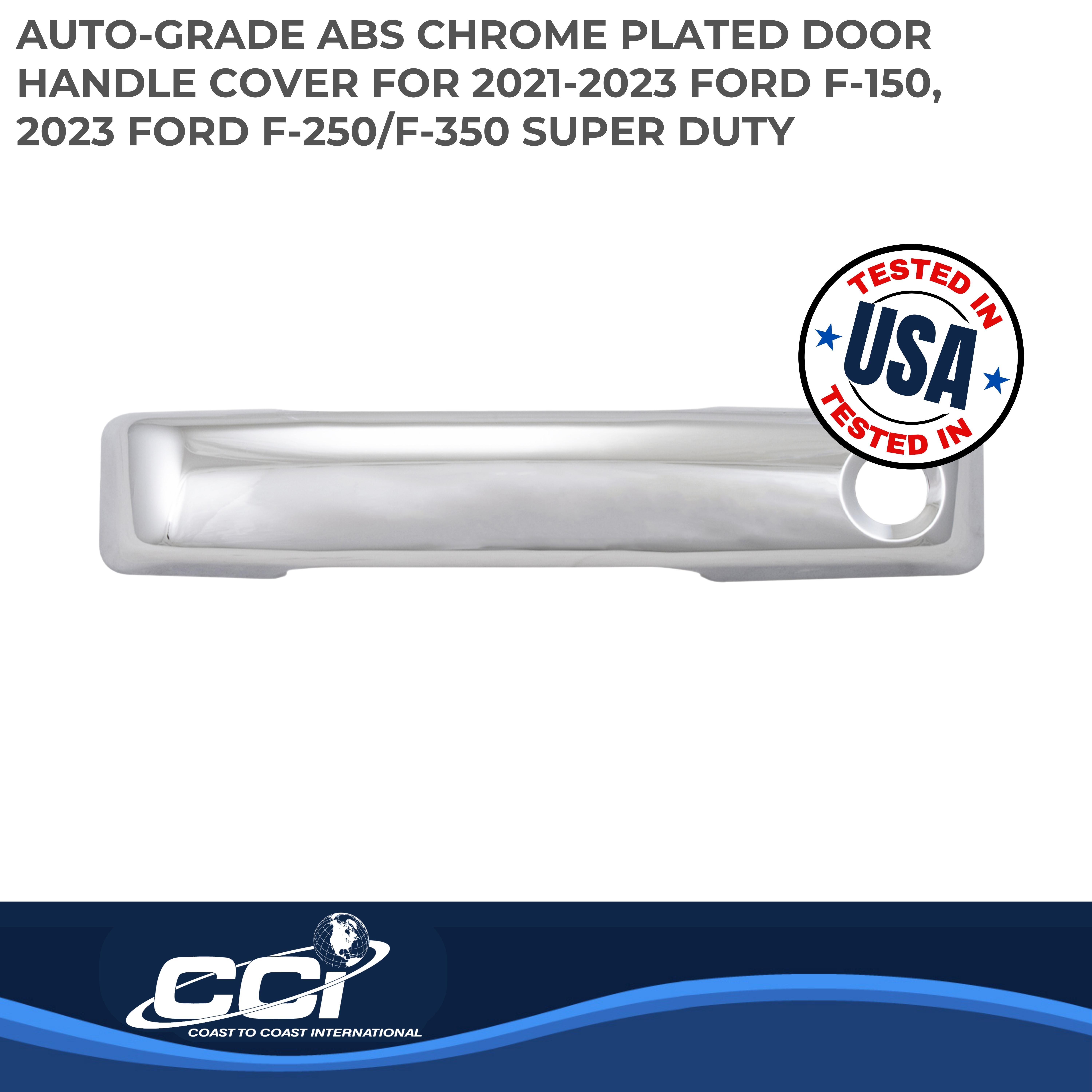 Coast To Coast CCIDH68592B - Chrome Door Handle Covers, Silver, Chrome Plated