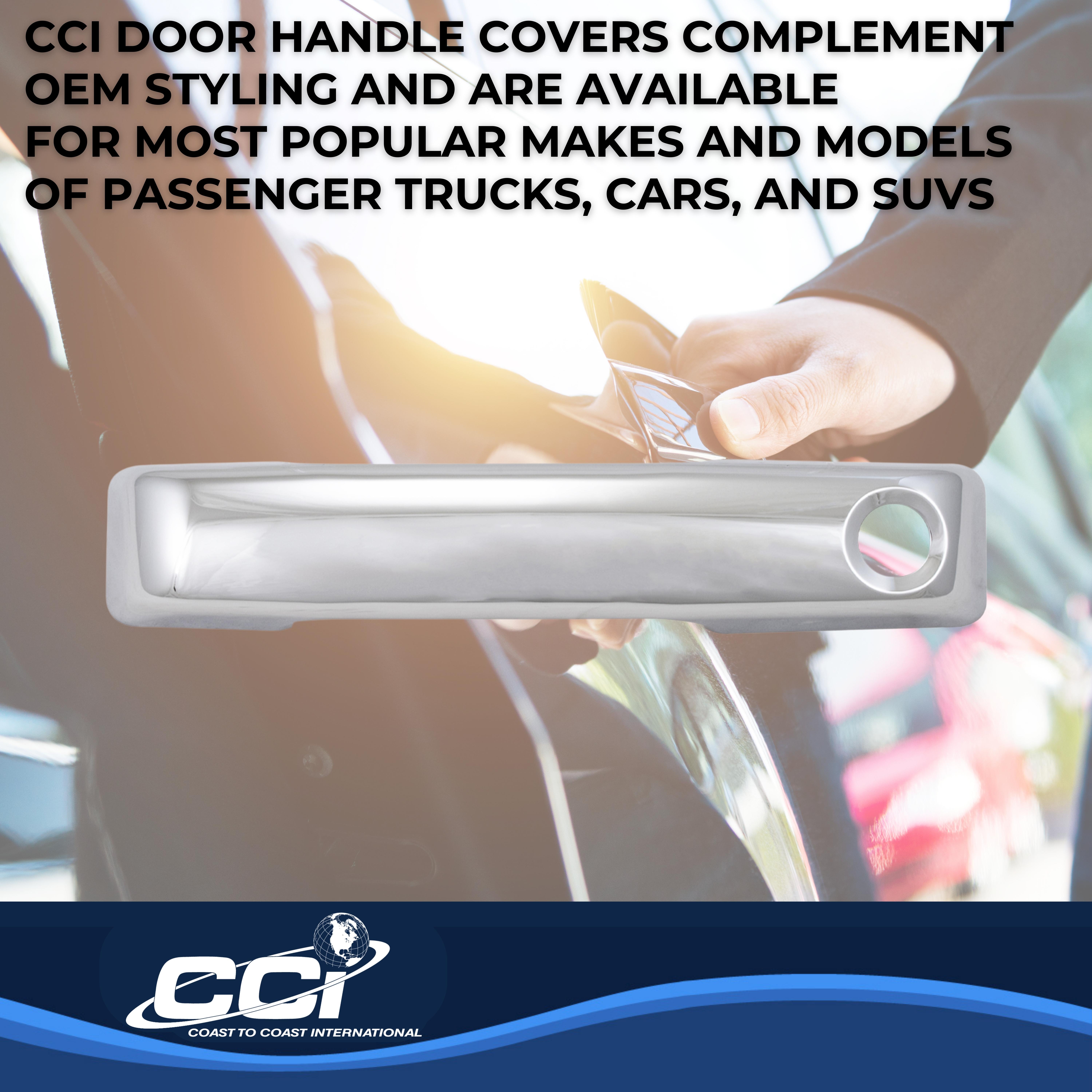 Coast To Coast CCIDH68592B - Chrome Door Handle Covers, Silver, Chrome Plated