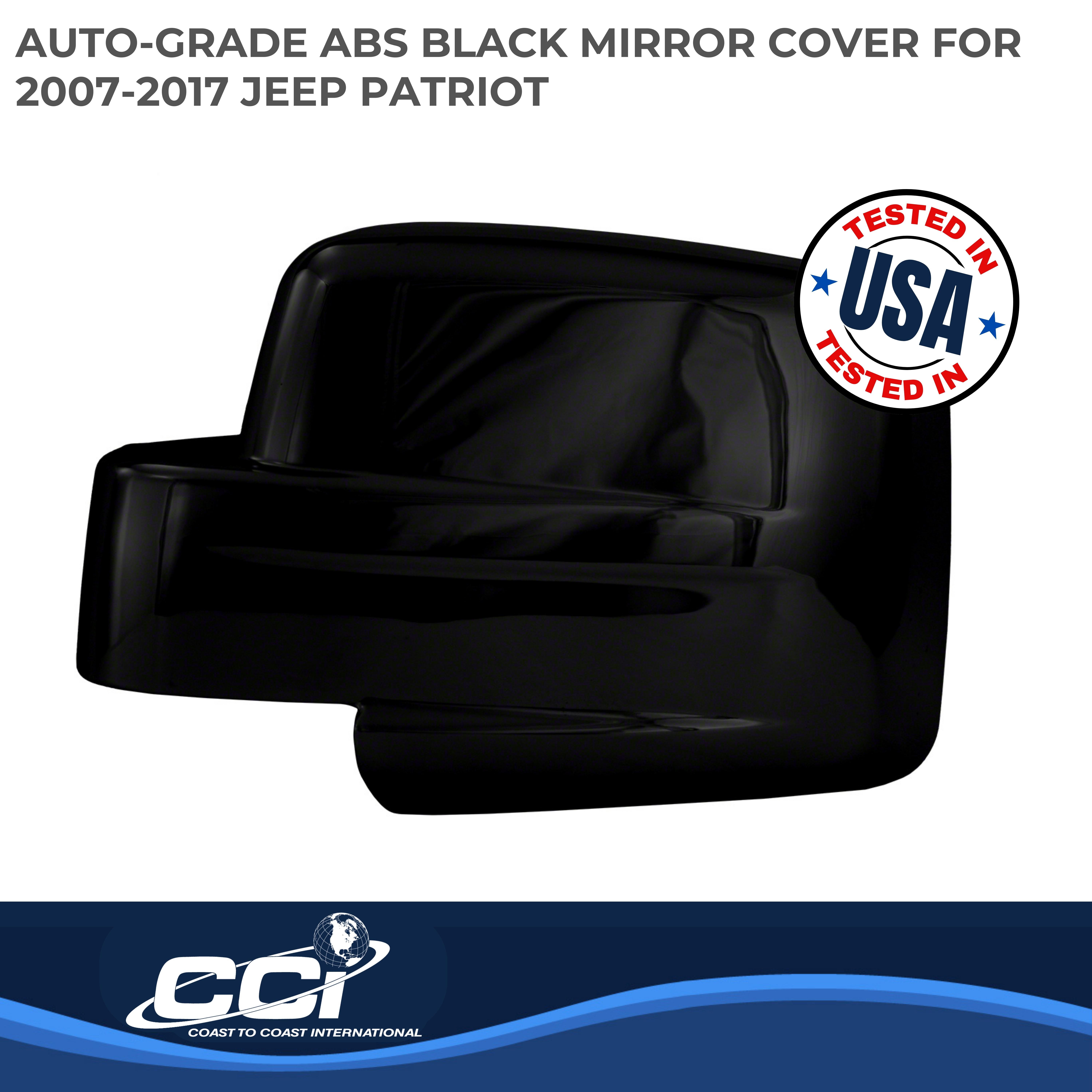 Coast To Coast CCIMC67424BK - Chrome Mirror Covers, Black, Gloss Painted