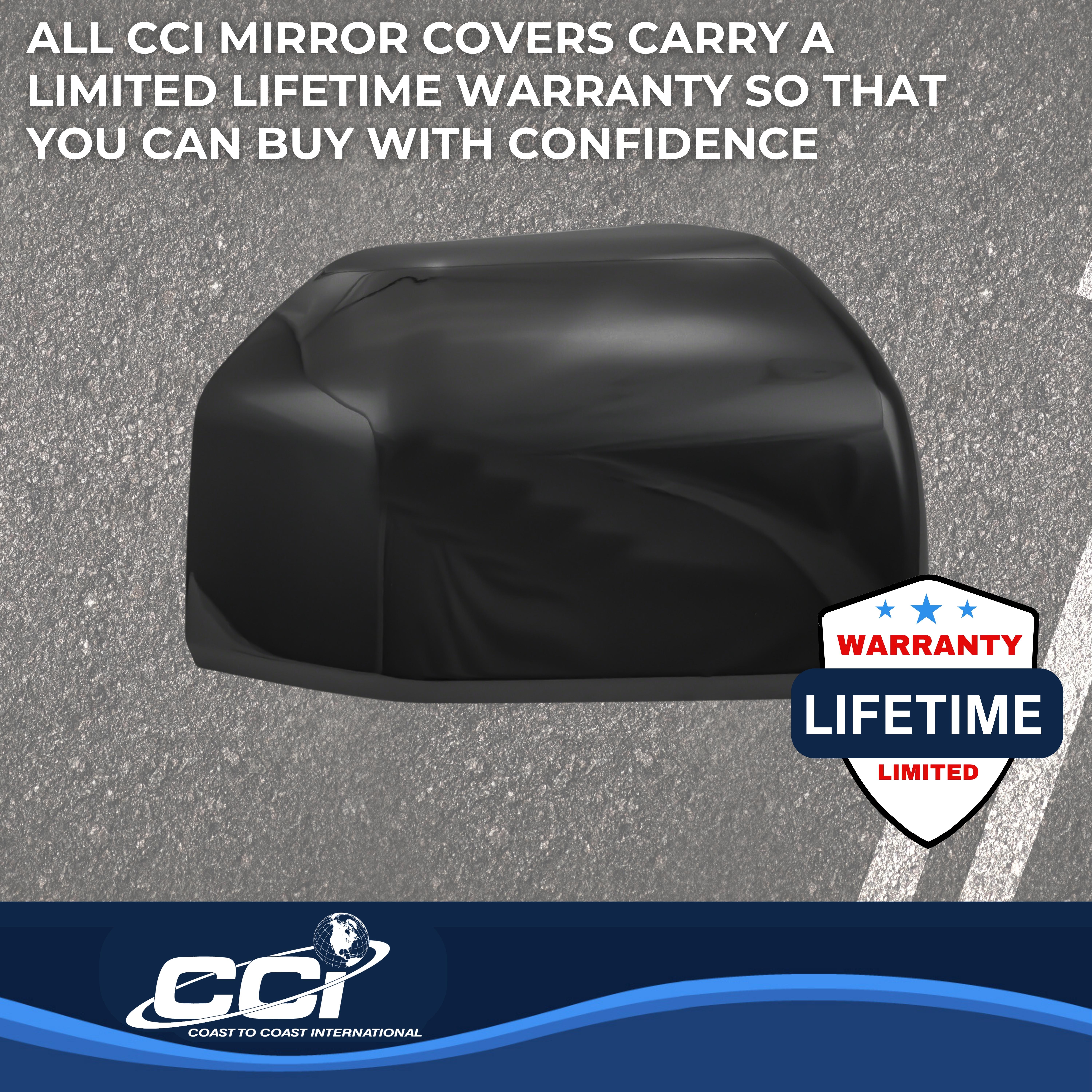 Coast To Coast CCIMC67511RBK - Chrome Mirror Covers, Silver, Chrome Plated