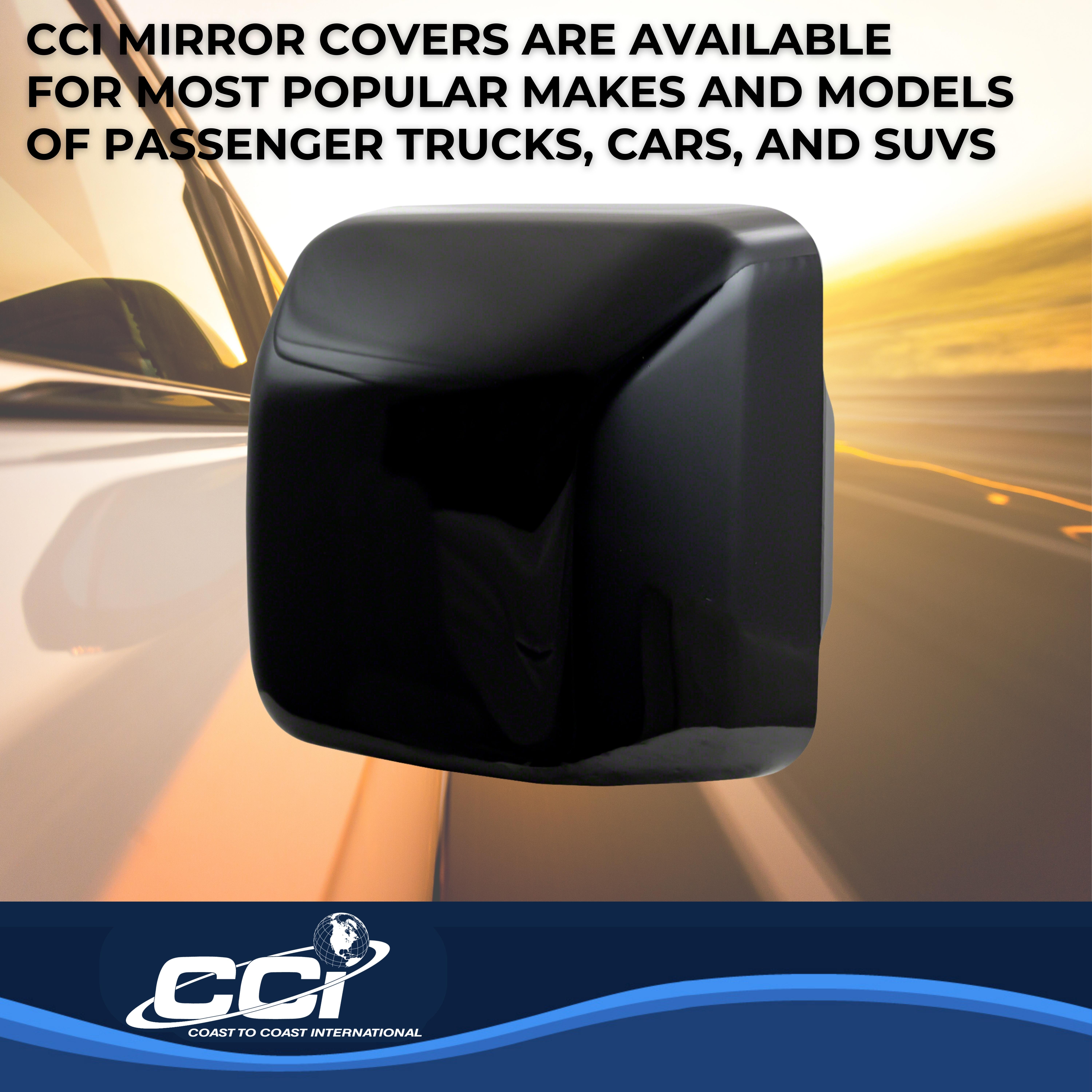Coast To Coast CCIMC67526RBK - Chrome Mirror Covers, Black, Gloss Painted