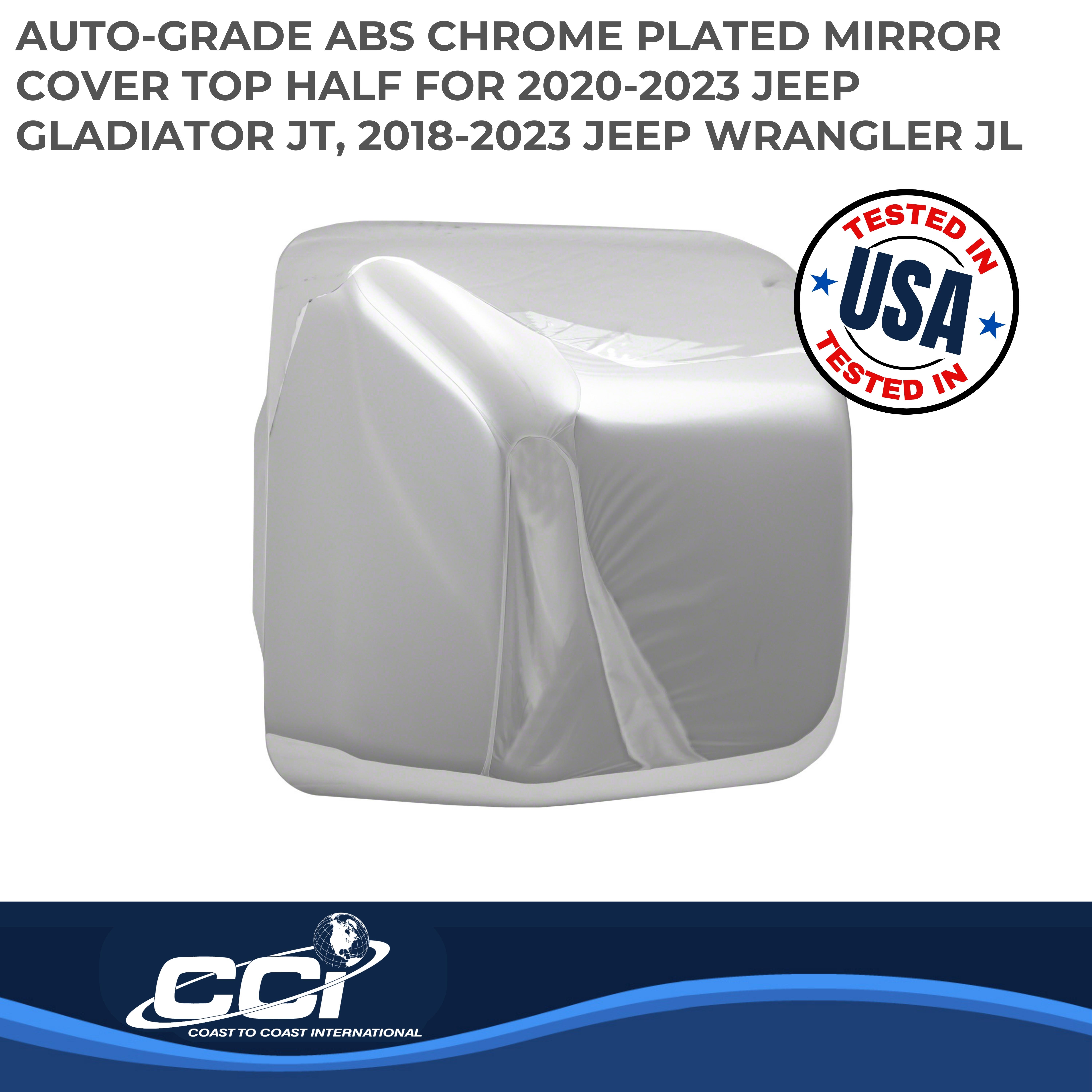 Coast To Coast CCIMC67526R - Chrome Mirror Covers, Silver, Chrome Plated