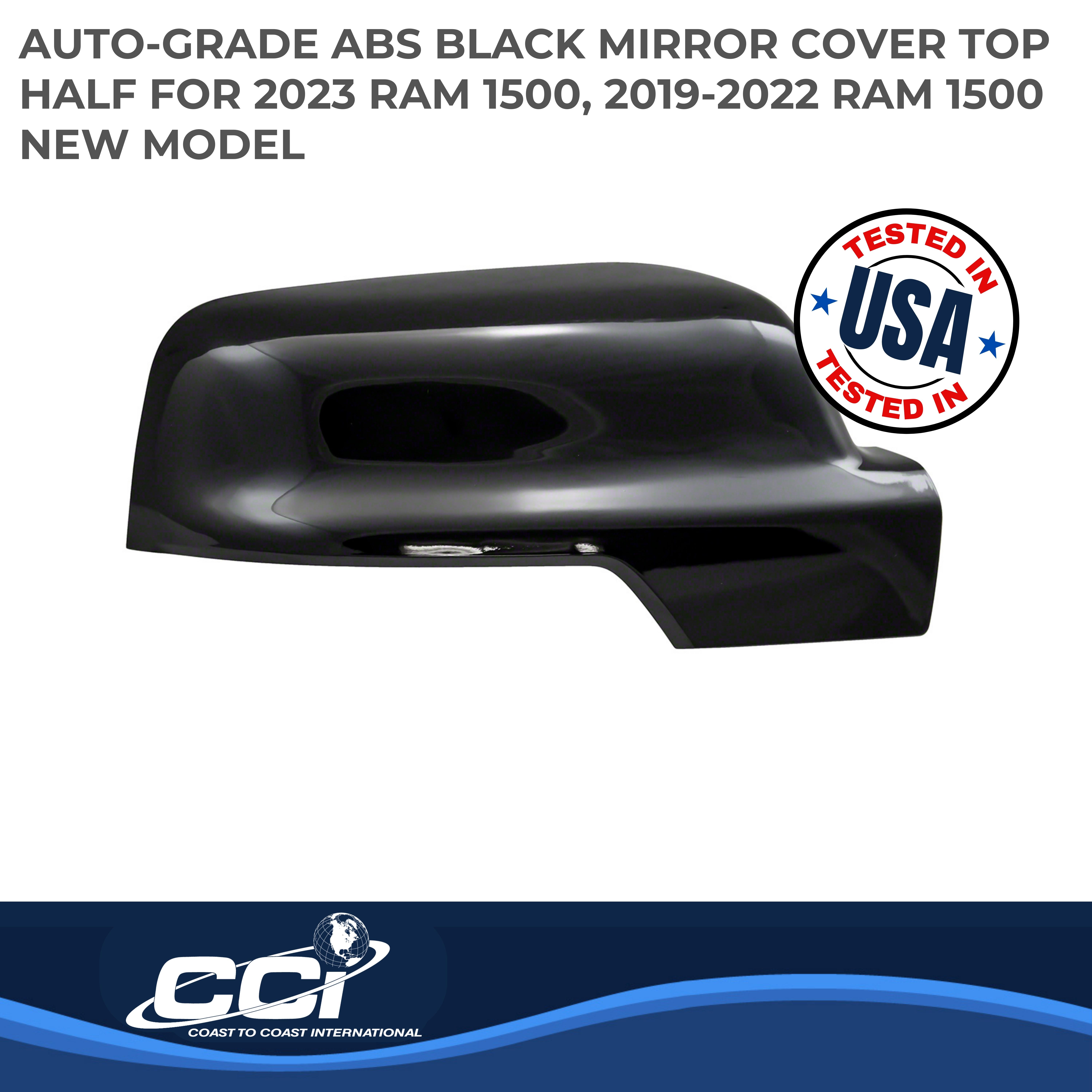 Coast To Coast CCIMC67534BK - Chrome Mirror Covers, Silver, Chrome Plated
