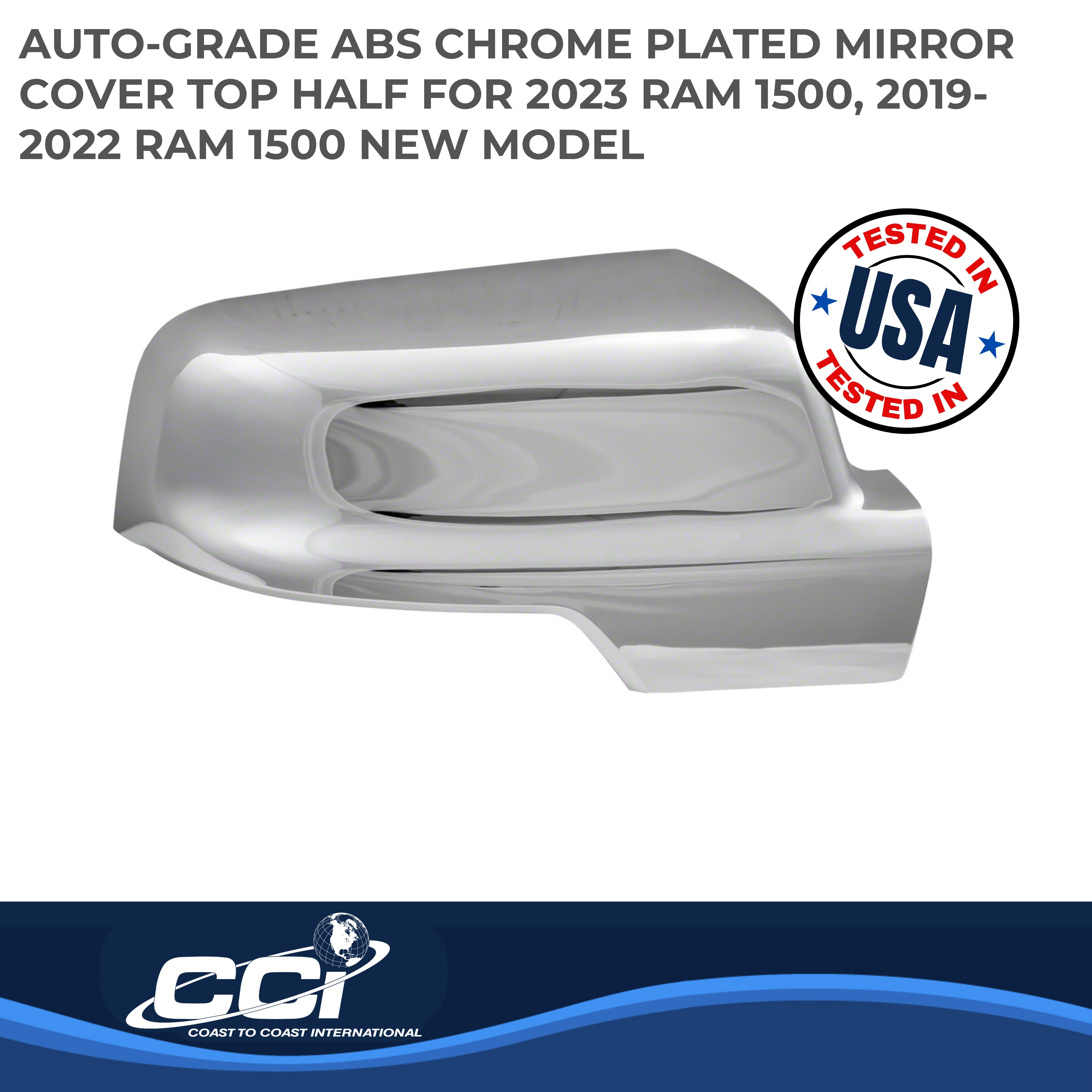 Coast To Coast CCIMC67534 - Chrome Mirror Covers, Silver, Chrome Plated