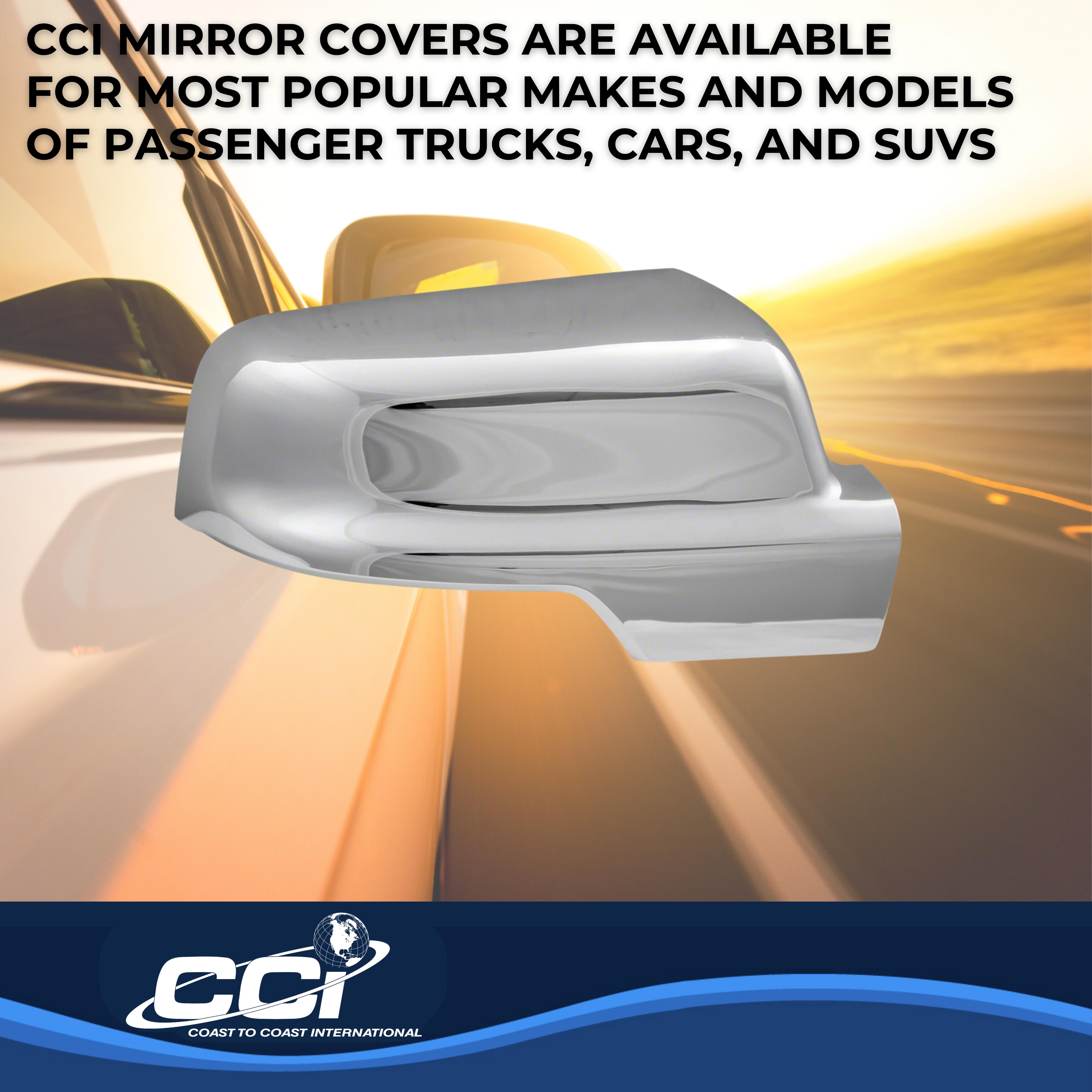 Coast To Coast CCIMC67534 - Chrome Mirror Covers, Silver, Chrome Plated