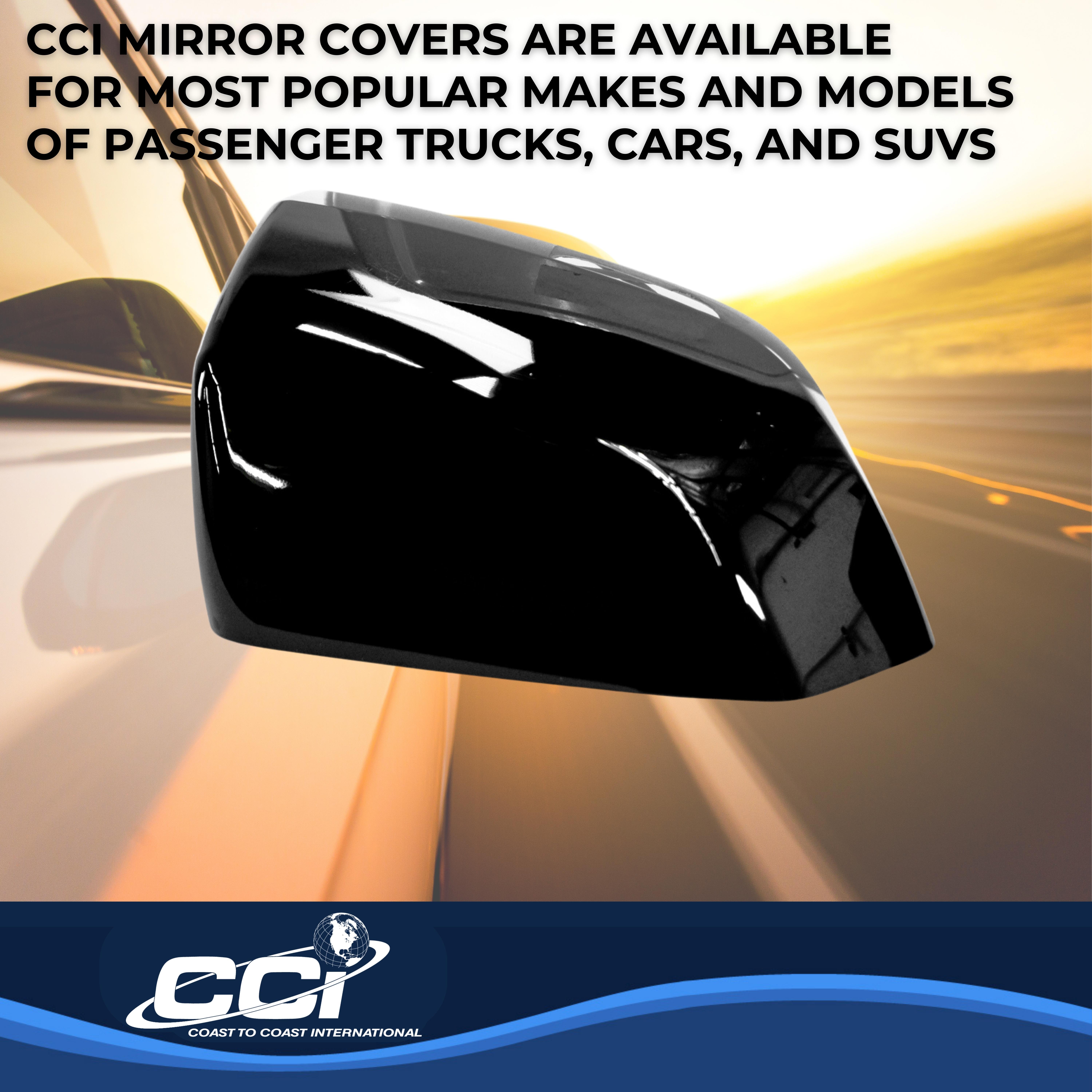 Coast To Coast CCIMC67548BK - Chrome Mirror Covers, Black, Gloss Painted