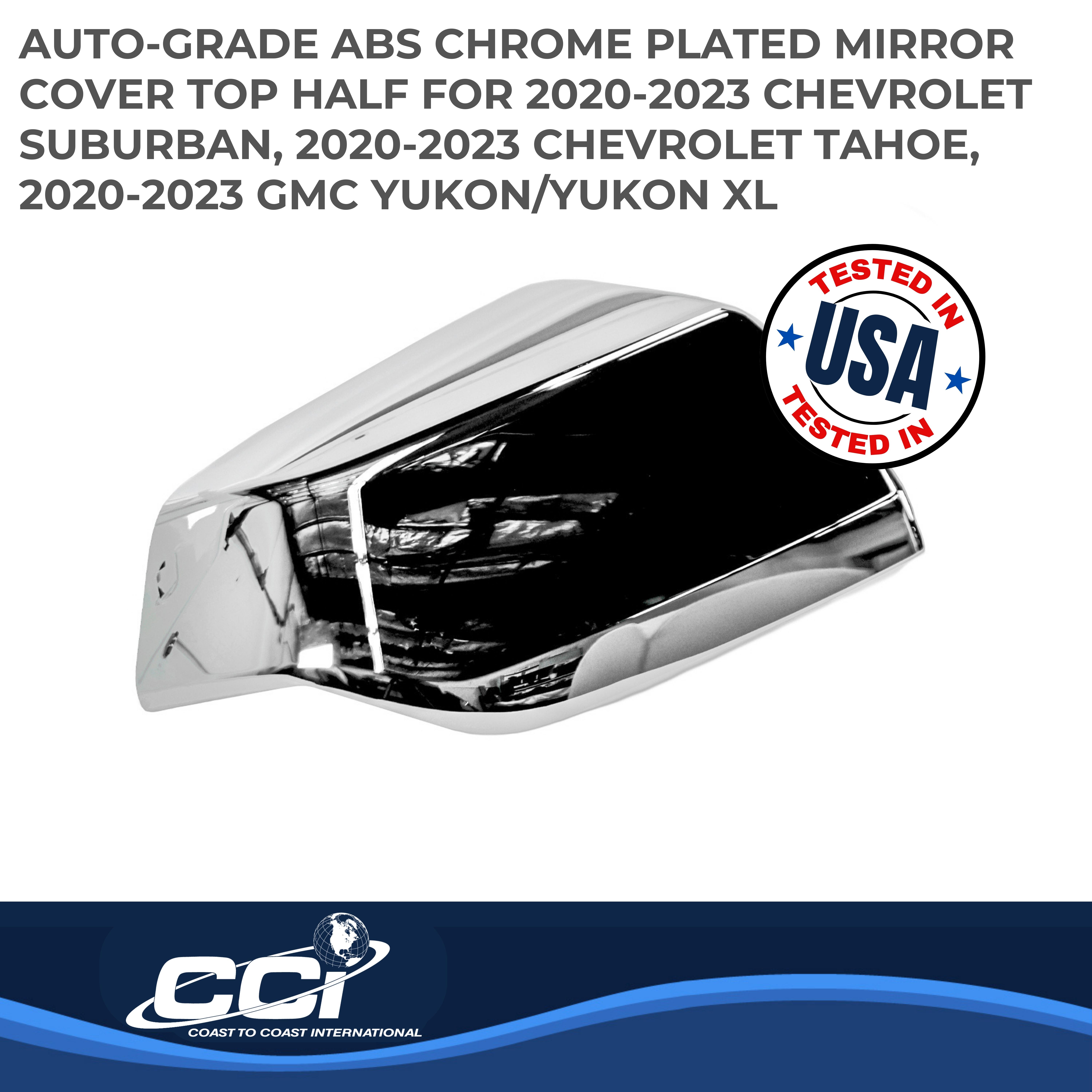 Coast To Coast CCIMC67548 - Chrome Mirror Covers, Silver, Chrome Plated