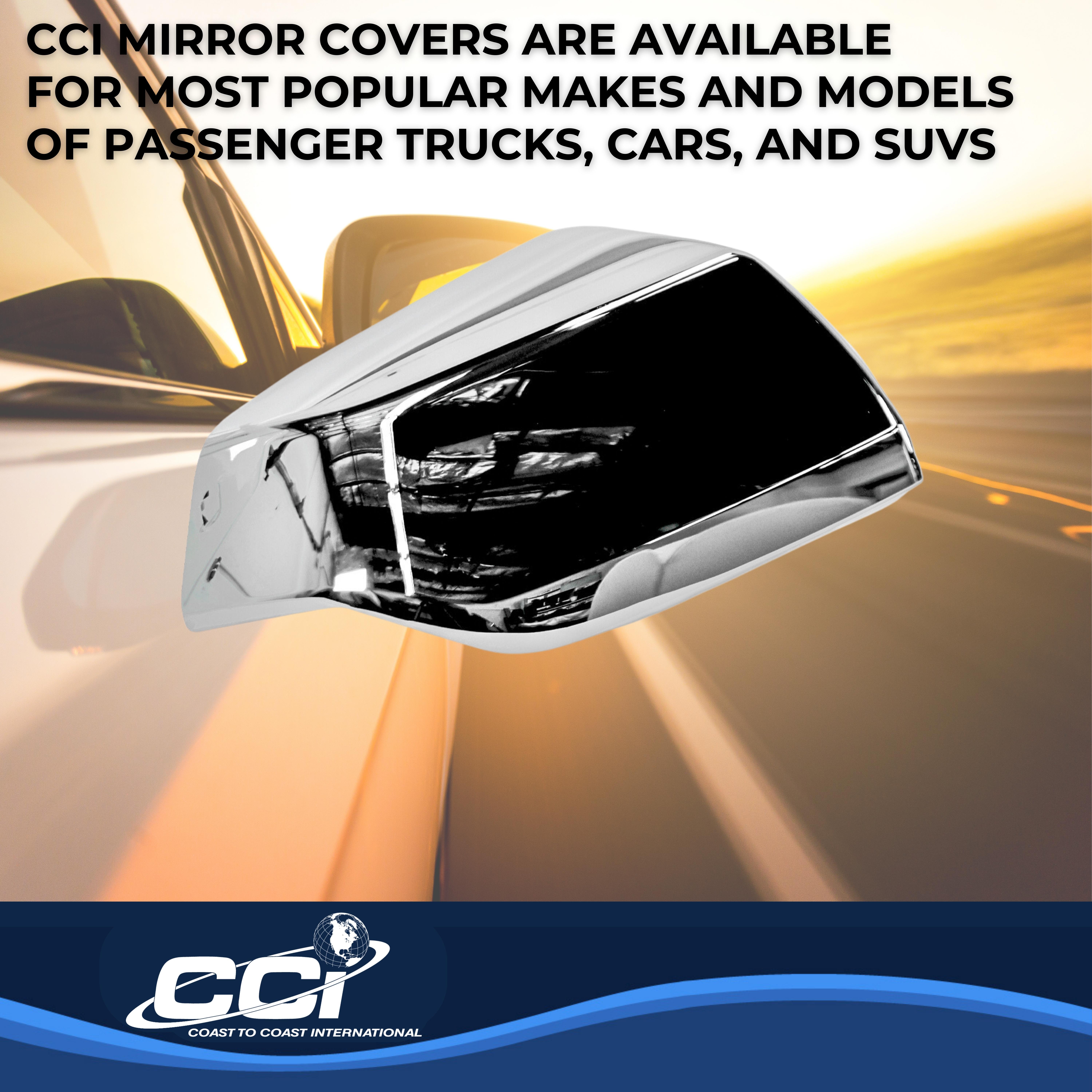Coast To Coast CCIMC67548 - Chrome Mirror Covers, Silver, Chrome Plated
