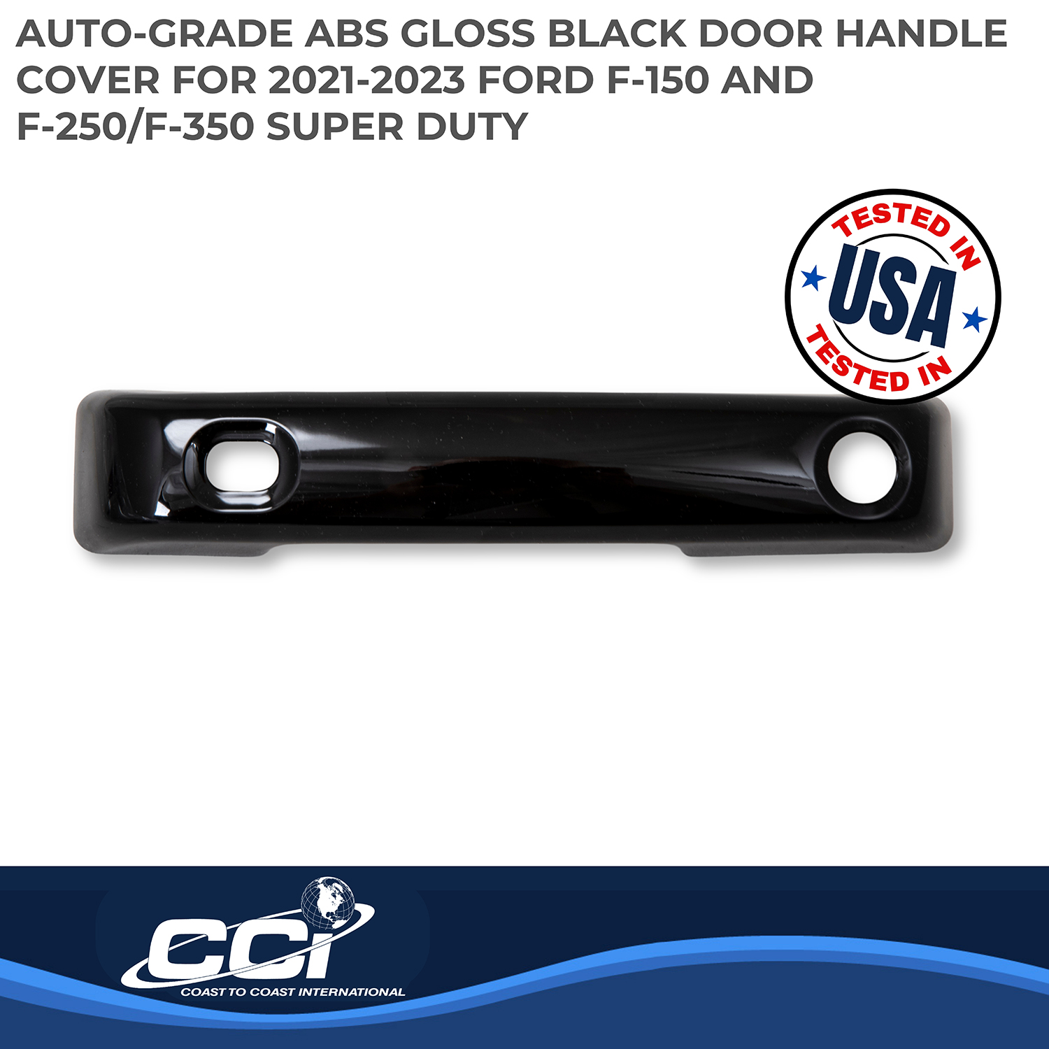 Coast To Coast CCIDH68592SBK - Chrome Door Handle Covers, Black, Gloss Painted