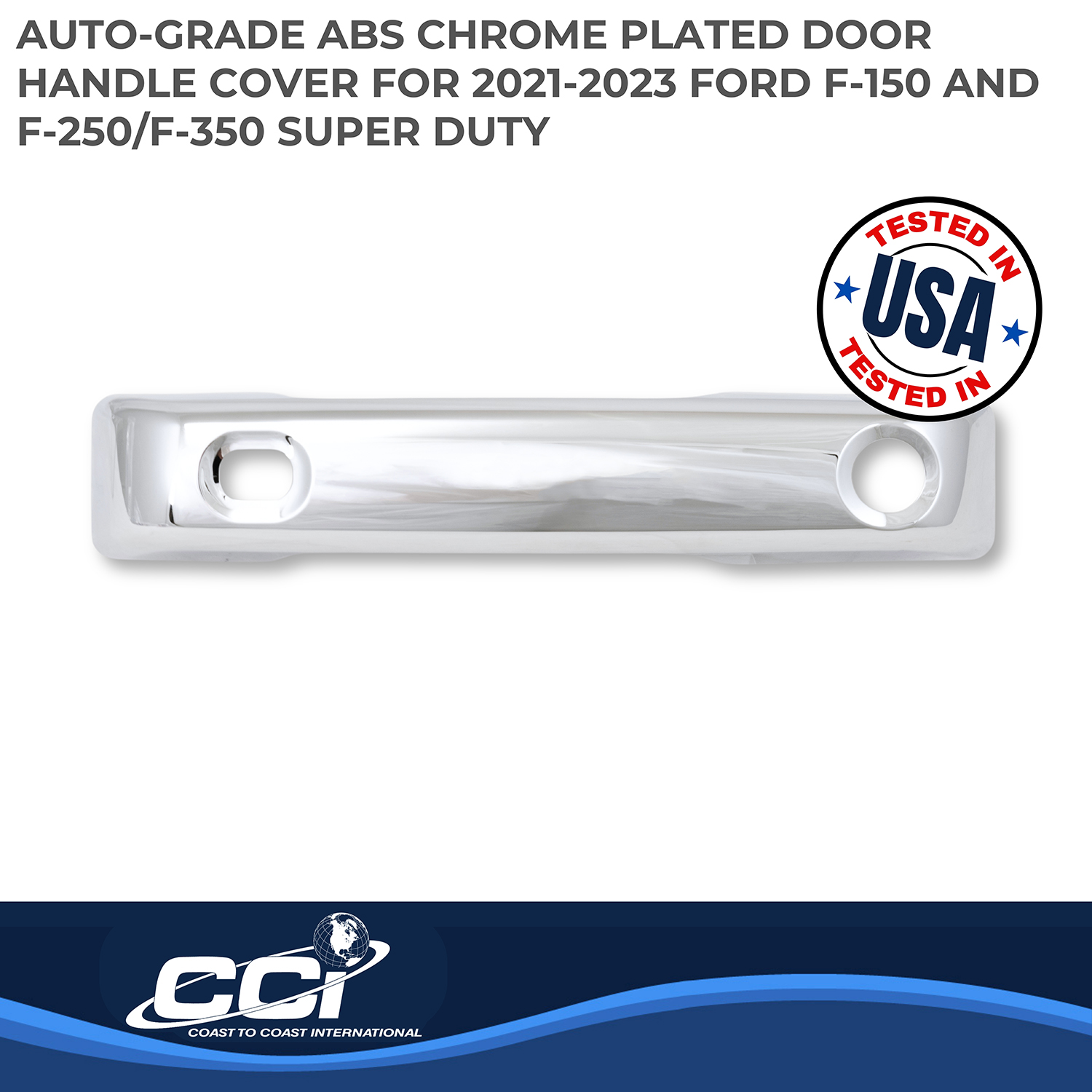 Coast To Coast CCIDH68592S - Chrome Door Handle Covers, Silver, Chrome Plated