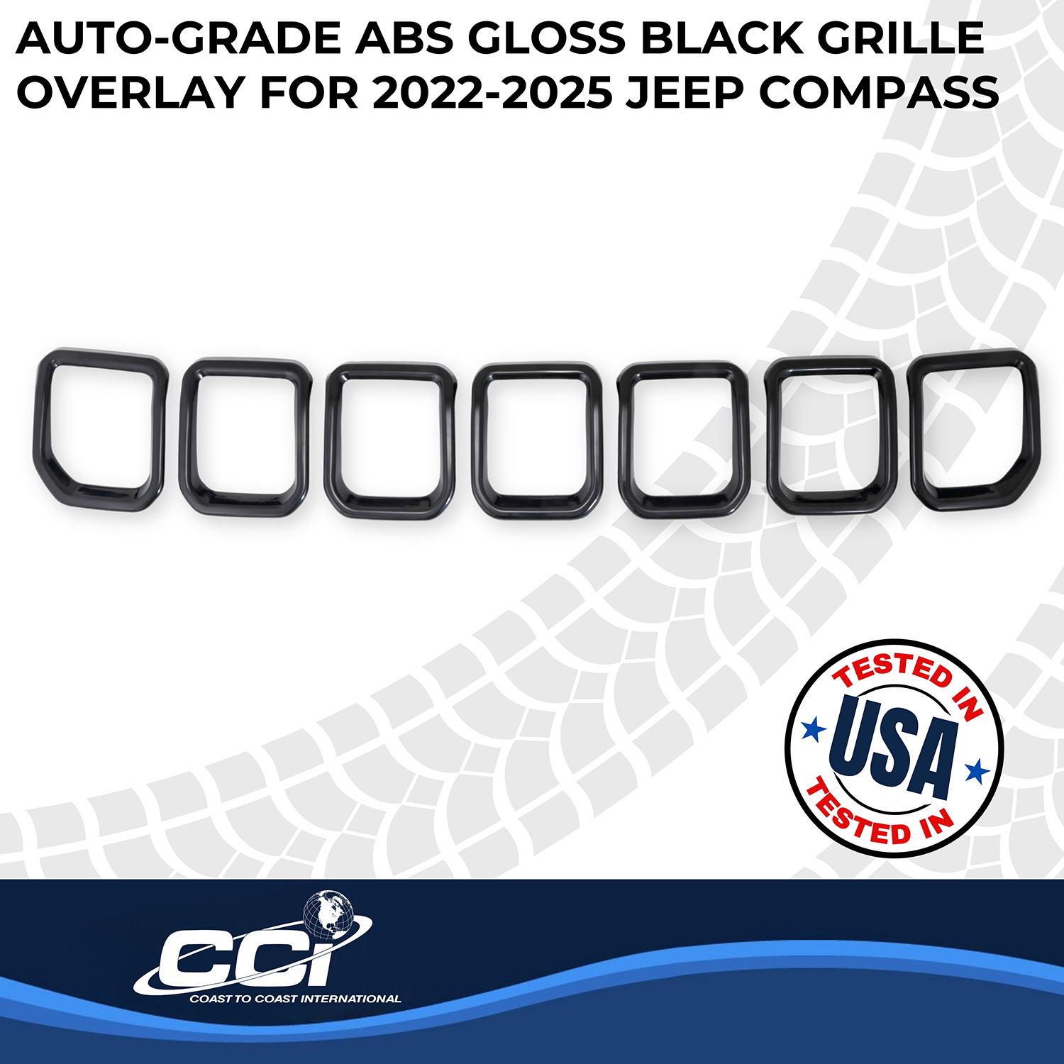 Coast To Coast GI194BLK - Grille Inserts, Black, Gloss Painted