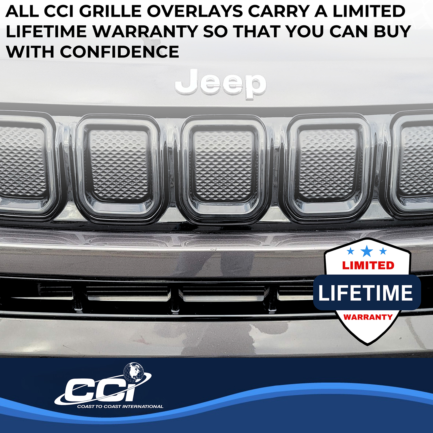 Coast To Coast GI194BLK - Grille Inserts, Black, Gloss Painted