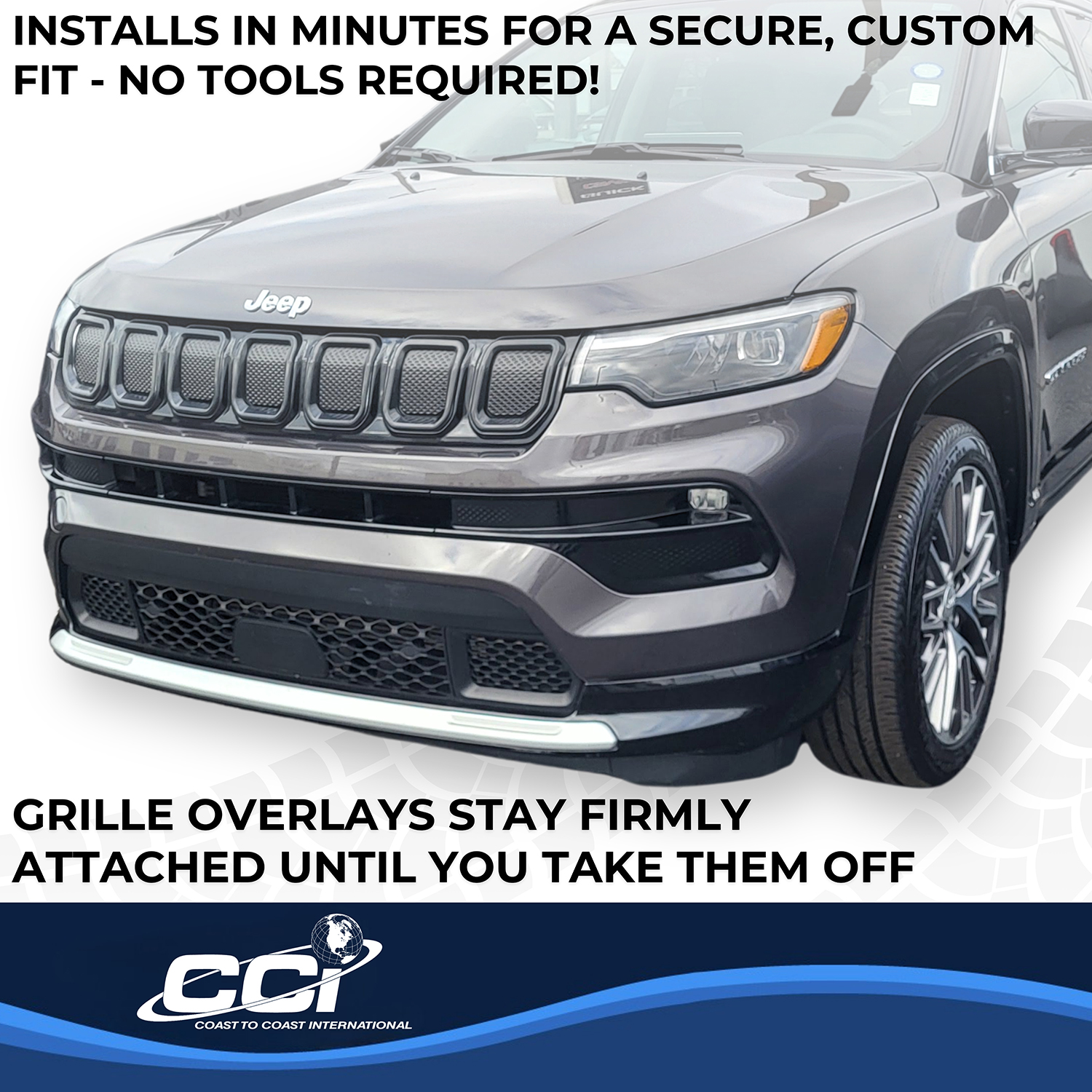 Coast To Coast GI194BLK - Grille Inserts, Black, Gloss Painted