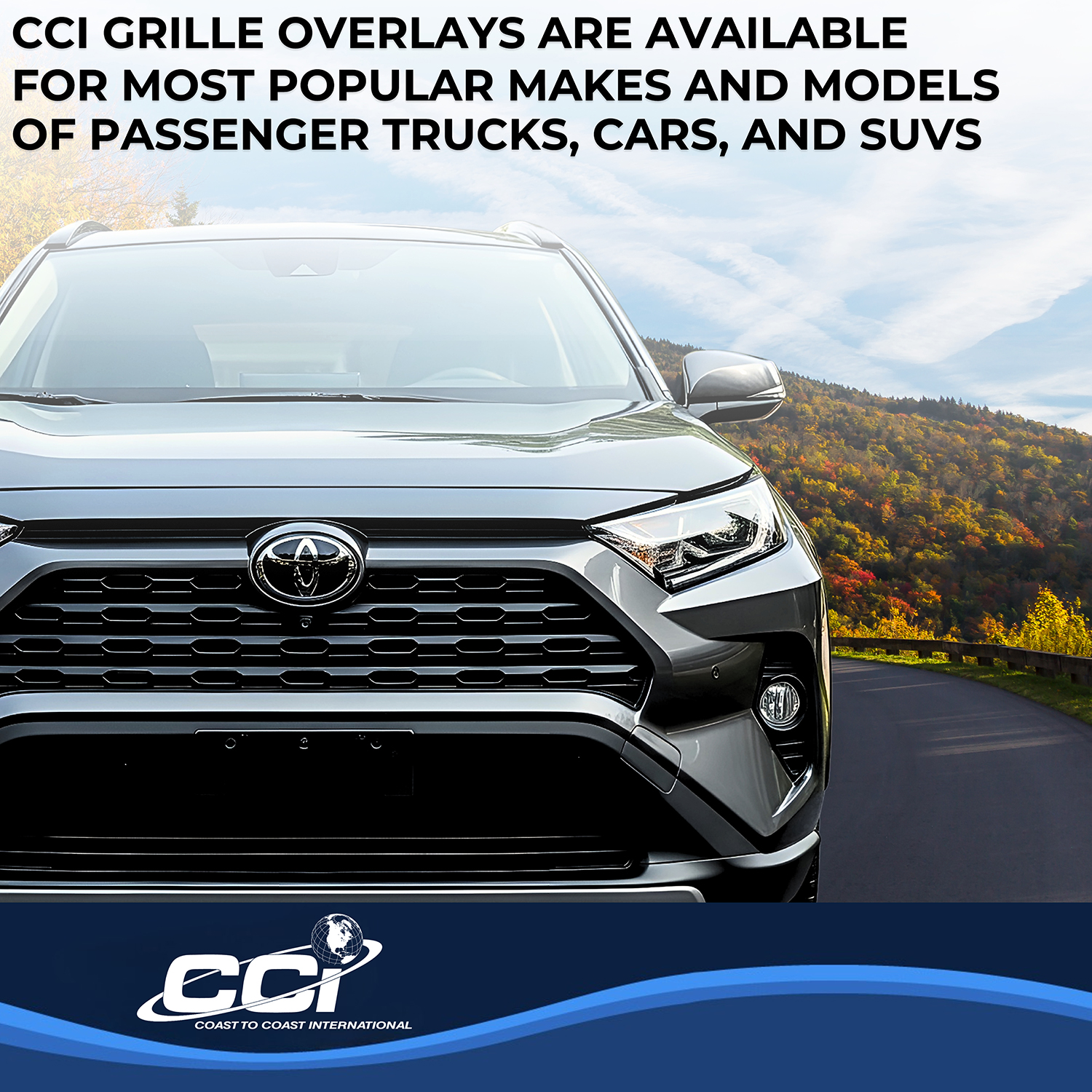 Coast To Coast GI195BLK - Grille Inserts, Black, Gloss Painted